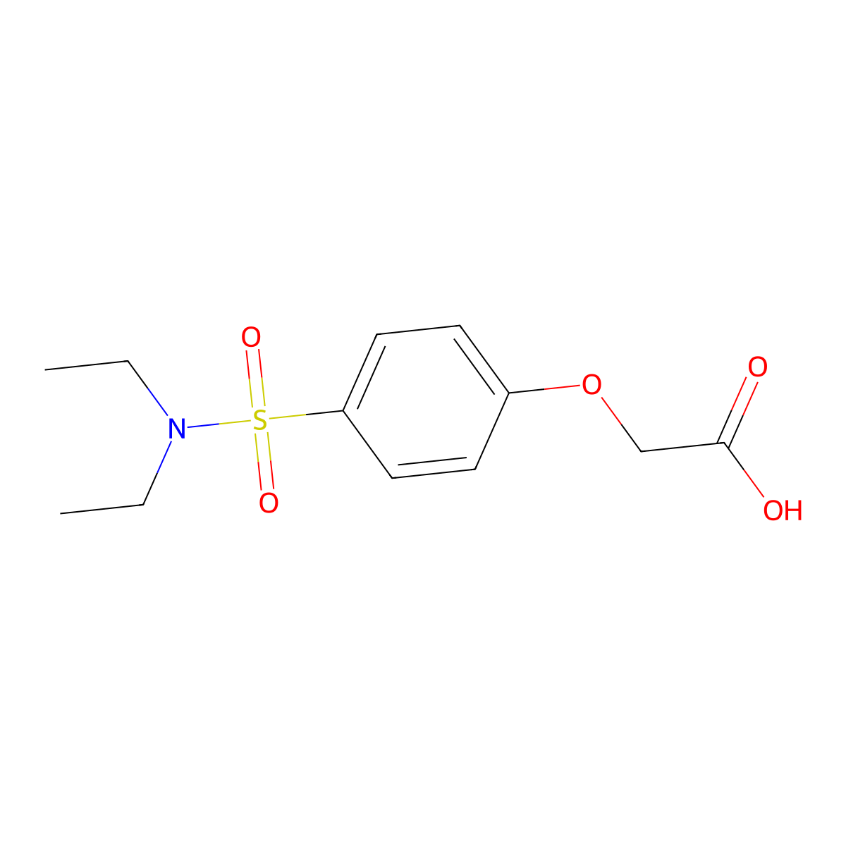 2-[4-(diethylsulfamoyl)phenoxy]acetic Acid molecular structure, CAS 50283-86-8