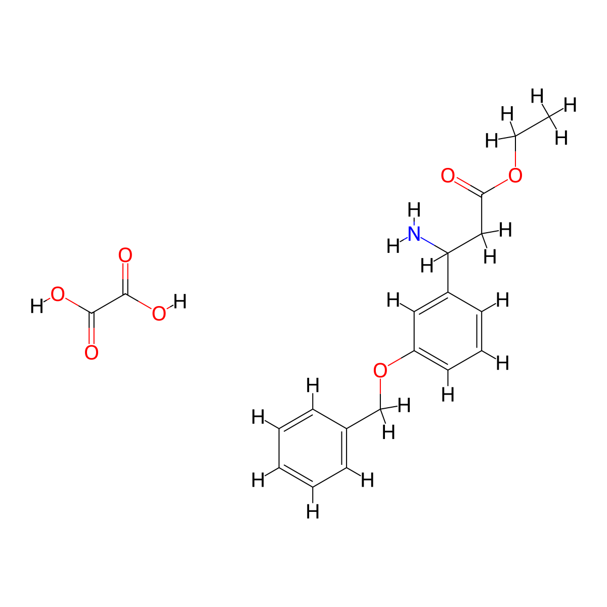 Ethyl 3-amino-3-[3-(benzyloxy)phenyl]propanoate; oxalic acid molecular structure, CAS 502841-87-4