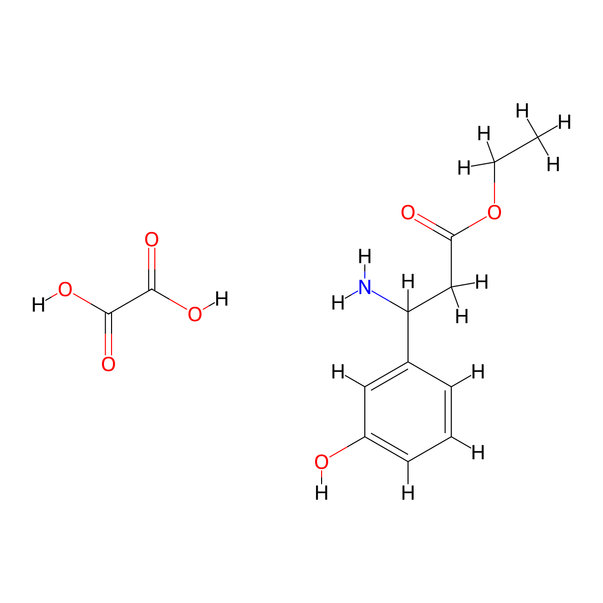 Ethyl 3-amino-3-(3-hydroxyphenyl)propanoate oxalate molecular structure, CAS 502841-95-4