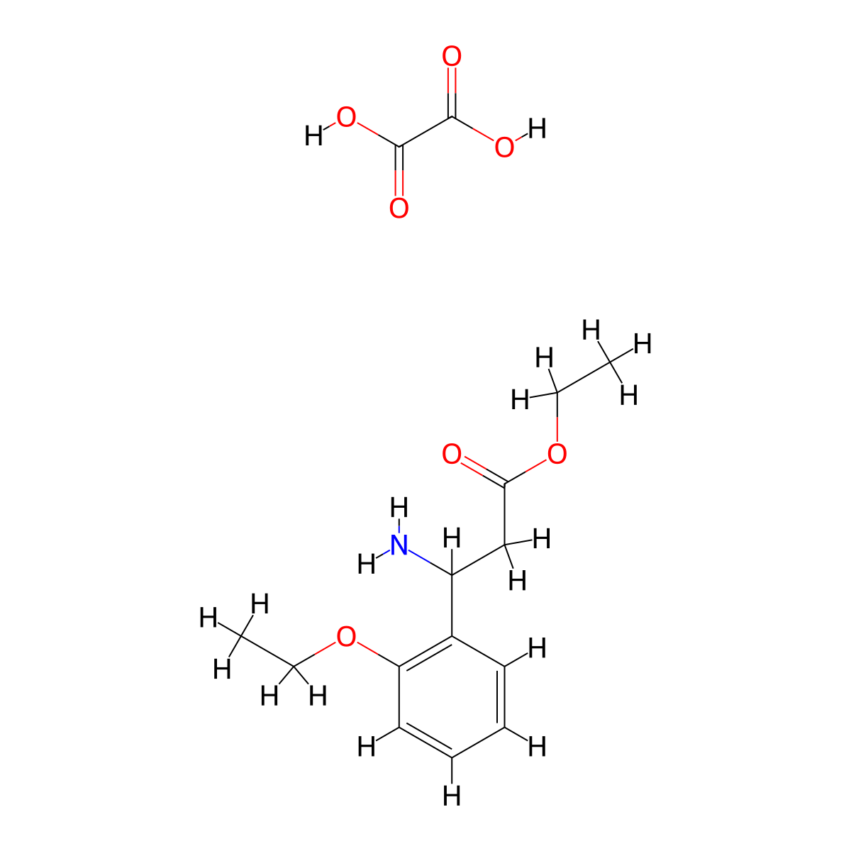 Ethyl 3-amino-3-(2-ethoxyphenyl)propanoate oxalate molecular structure, CAS 502841-99-8
