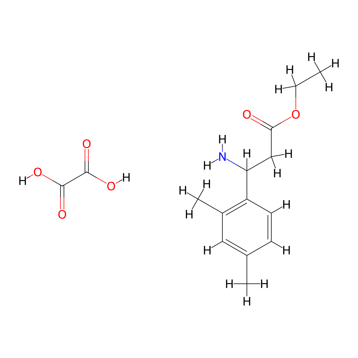 Ethyl 3-amino-3-(2,4-dimethylphenyl)propanoate oxalate molecular structure, CAS 502842-07-1