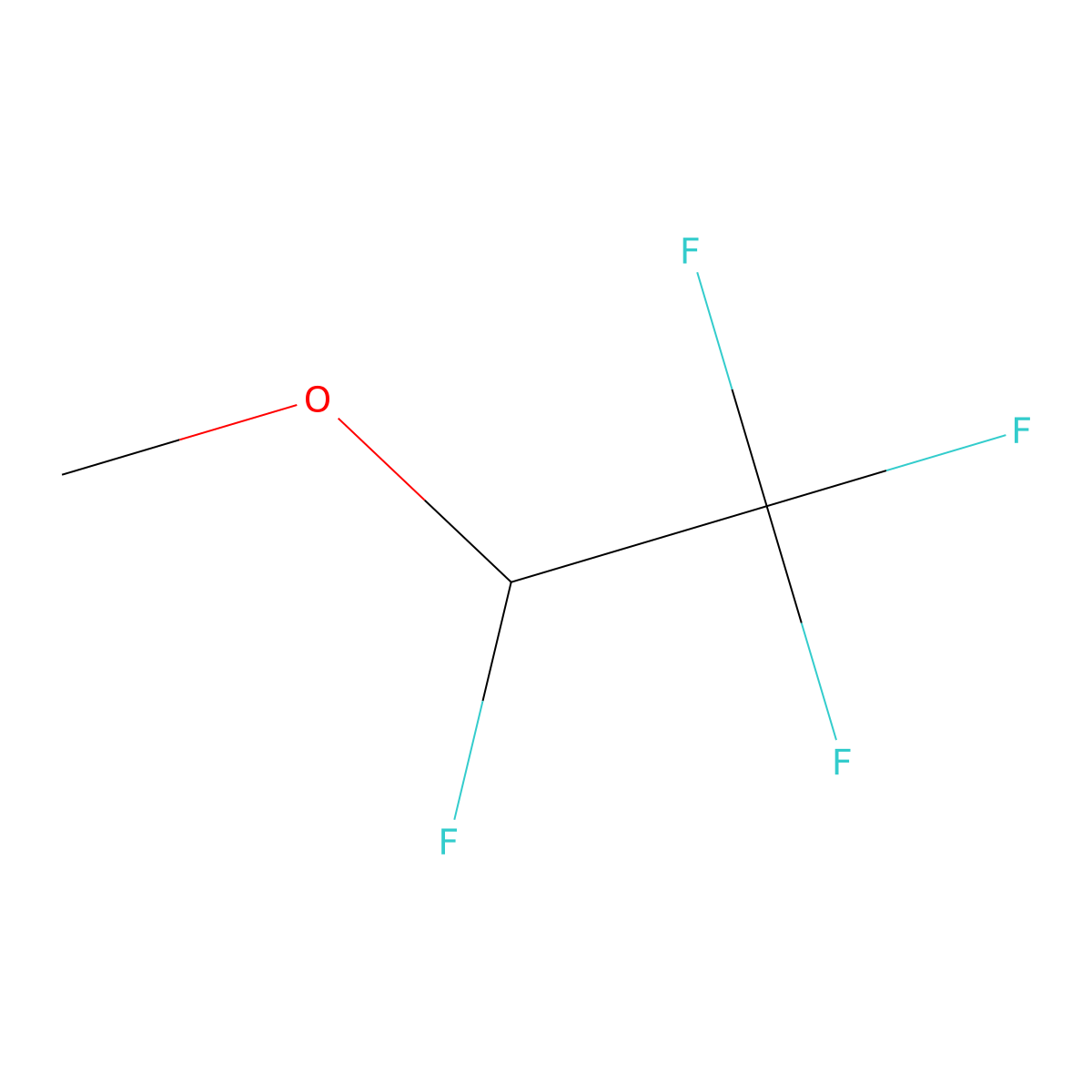 1,1,1,2-Tetrafluoro-2-methoxyethane molecular structure, CAS 50285-05-7