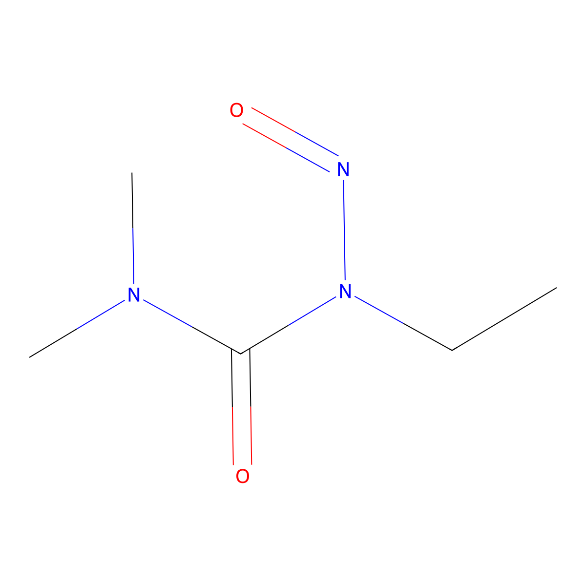 N',N'-dimethyl-N-ethyl-N-nitrosourea molecular structure, CAS 50285-71-7