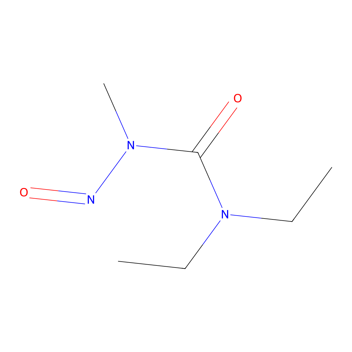 N,N-diethyl-N'-methyl-N'-nitrosourea molecular structure, CAS 50285-72-8