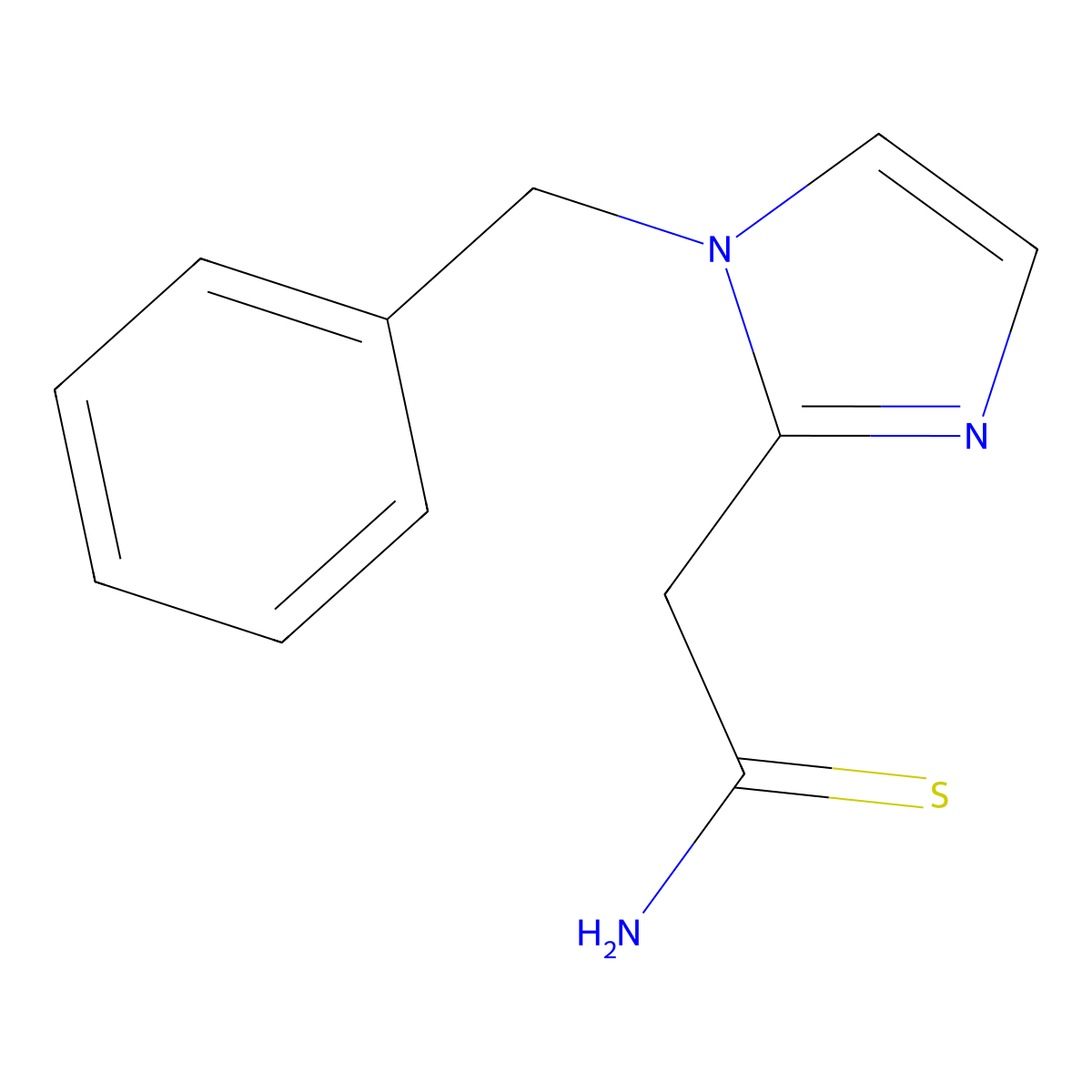 2-(1-benzyl-1H-imidazol-2-yl)ethanethioamide molecular structure, CAS 50288-75-0