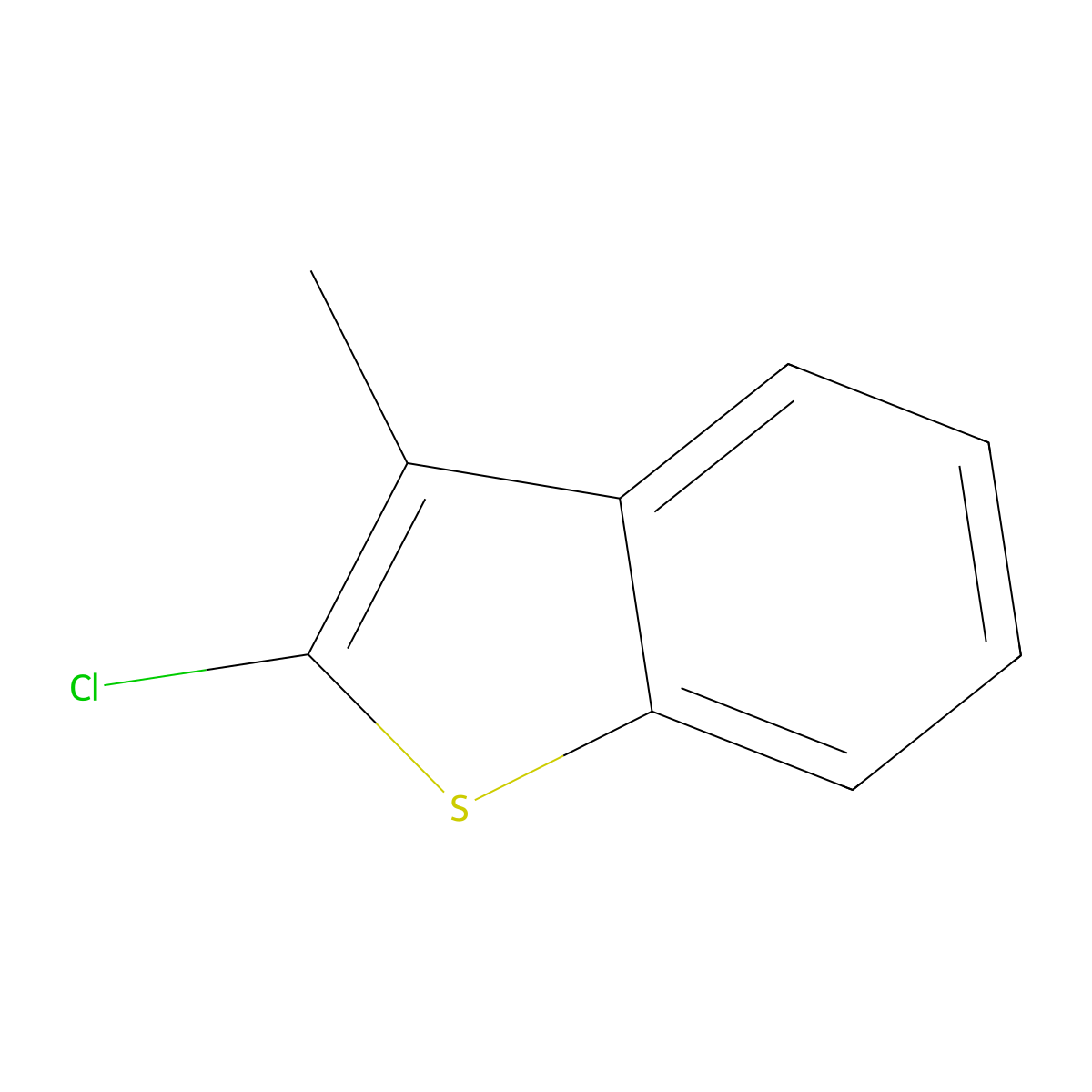 2-Chloro-3-methyl-1-benzothiophene molecular structure, CAS 50288-76-1