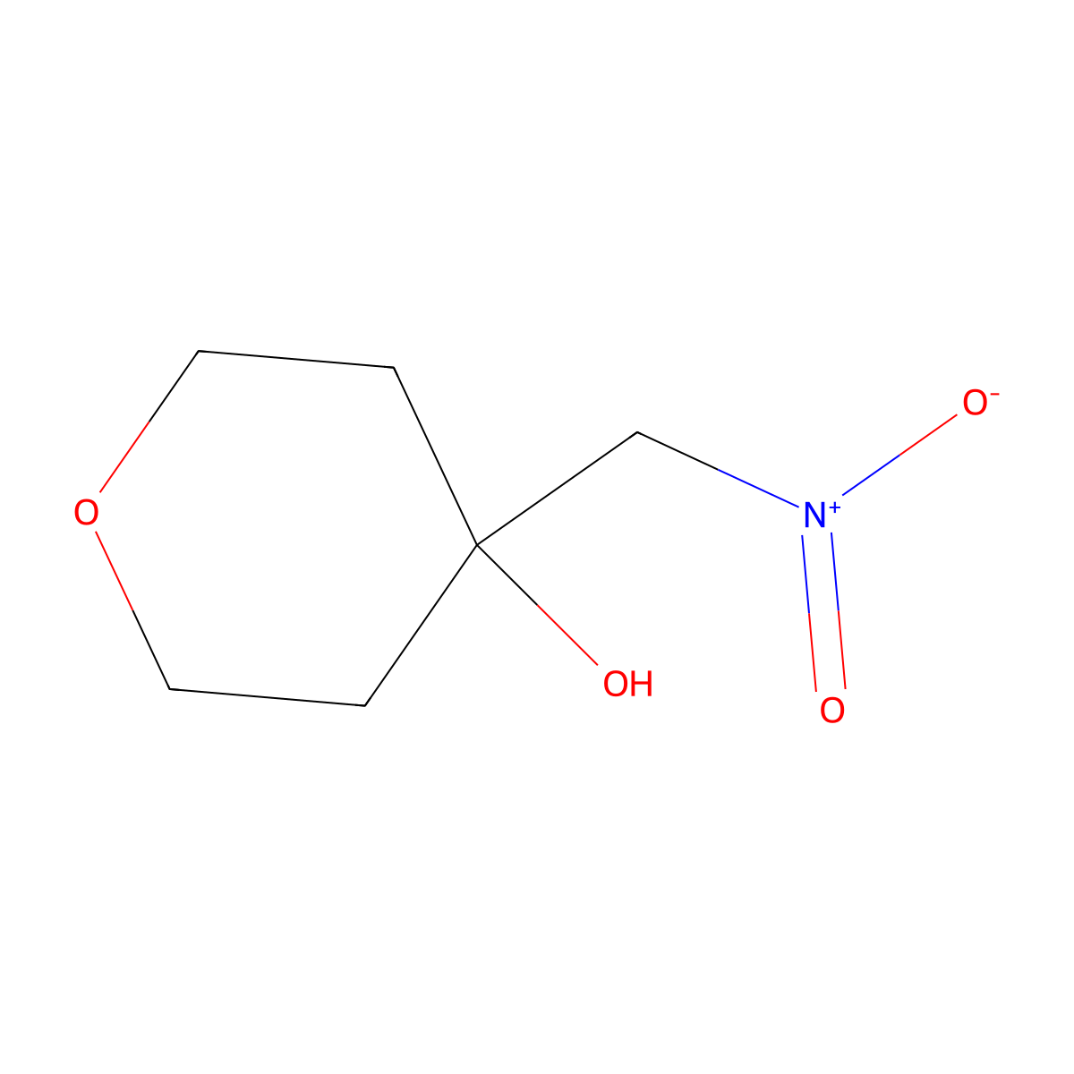 4-(Nitromethyl)oxan-4-ol molecular structure, CAS 50289-14-0