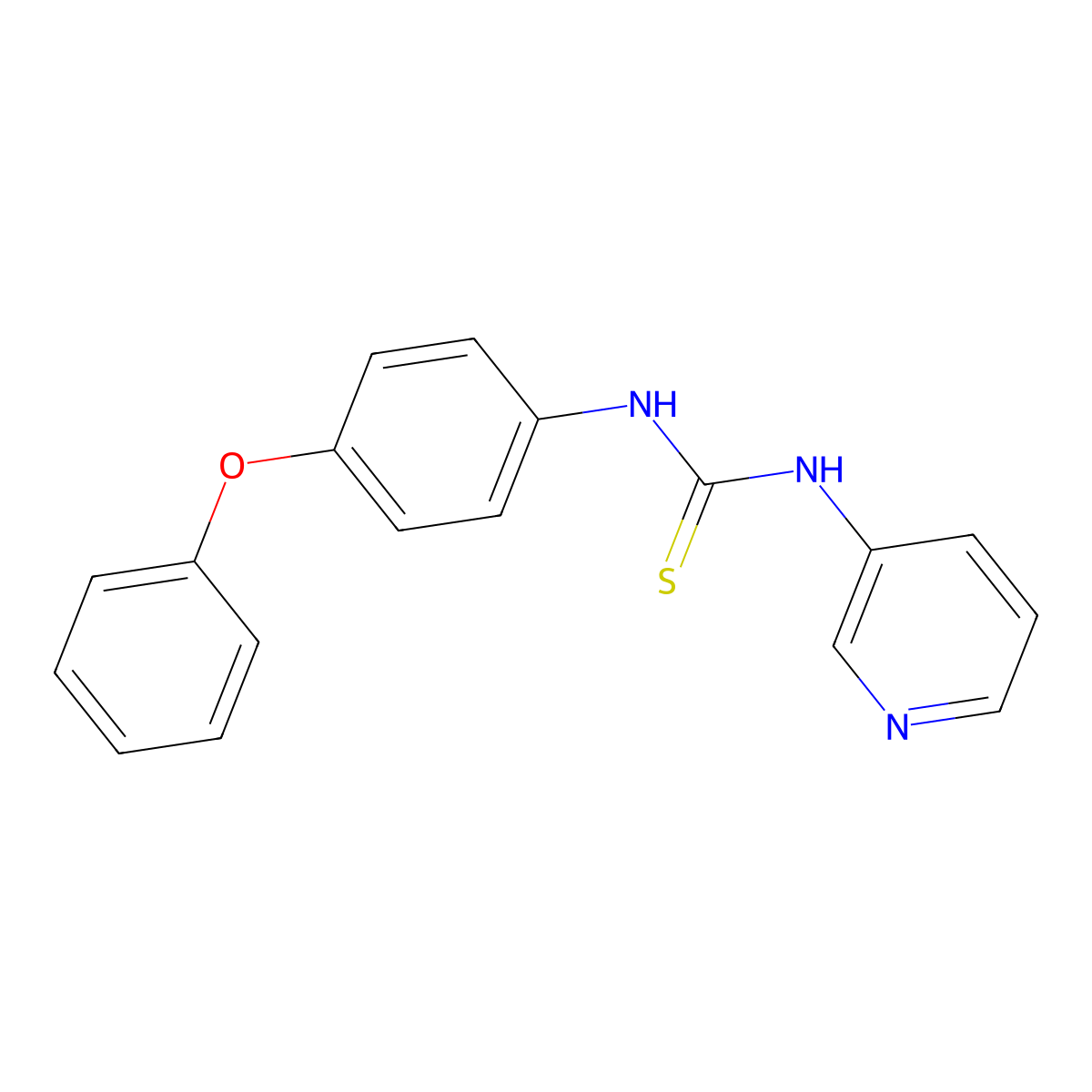 1-(4-Phenoxyphenyl)-3-pyridin-3-ylthiourea molecular structure, CAS 502895-01-4