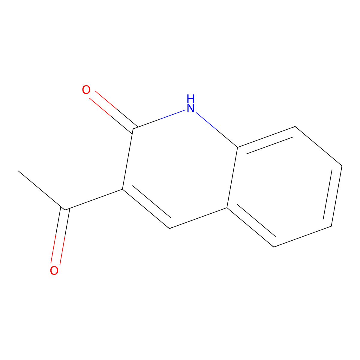 3-acetyl-1H-quinolin-2-one molecular structure, CAS 50290-20-5