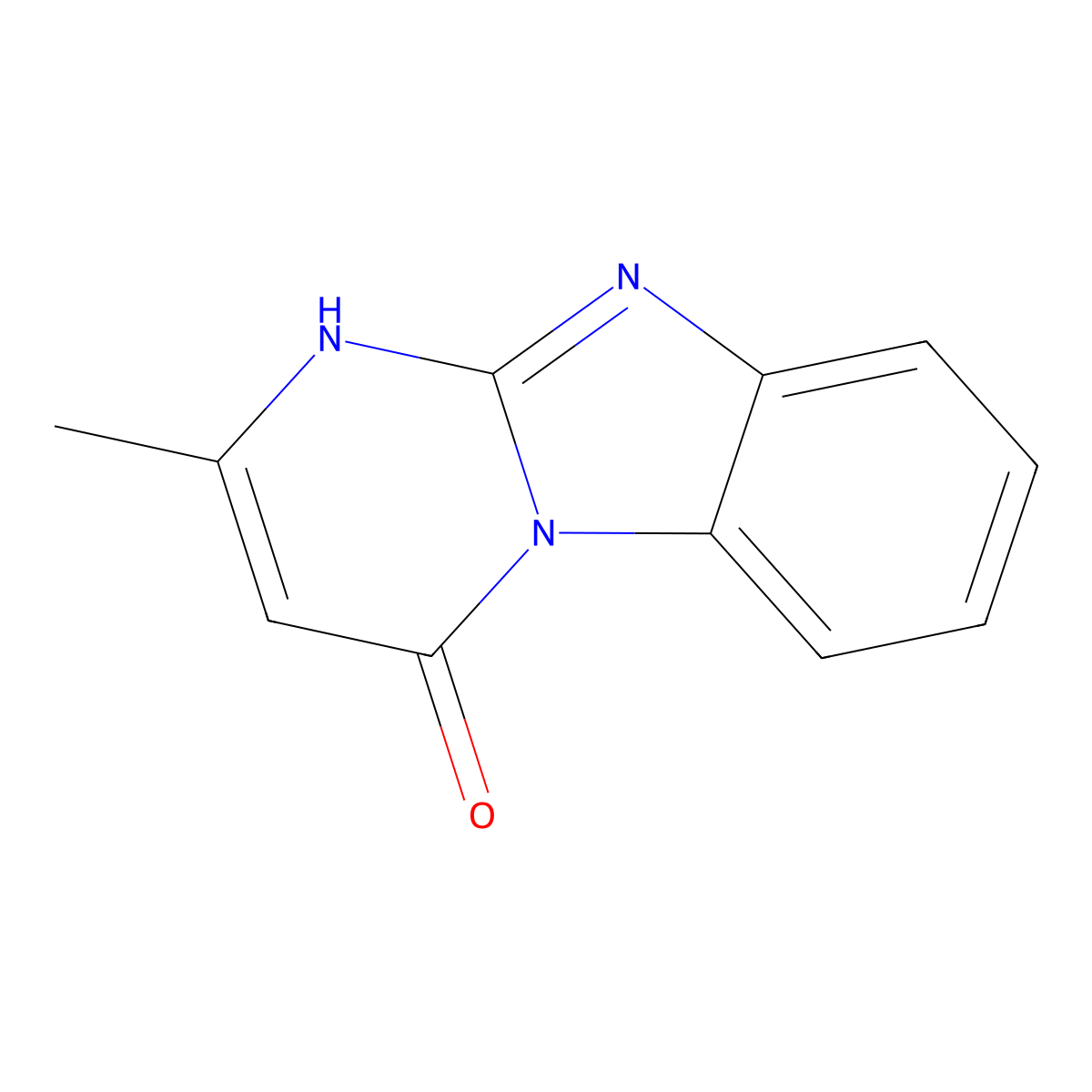 2-methylpyrimido[1,2-a]benzimidazol-4(1H)-one molecular structure, CAS 50290-51-2