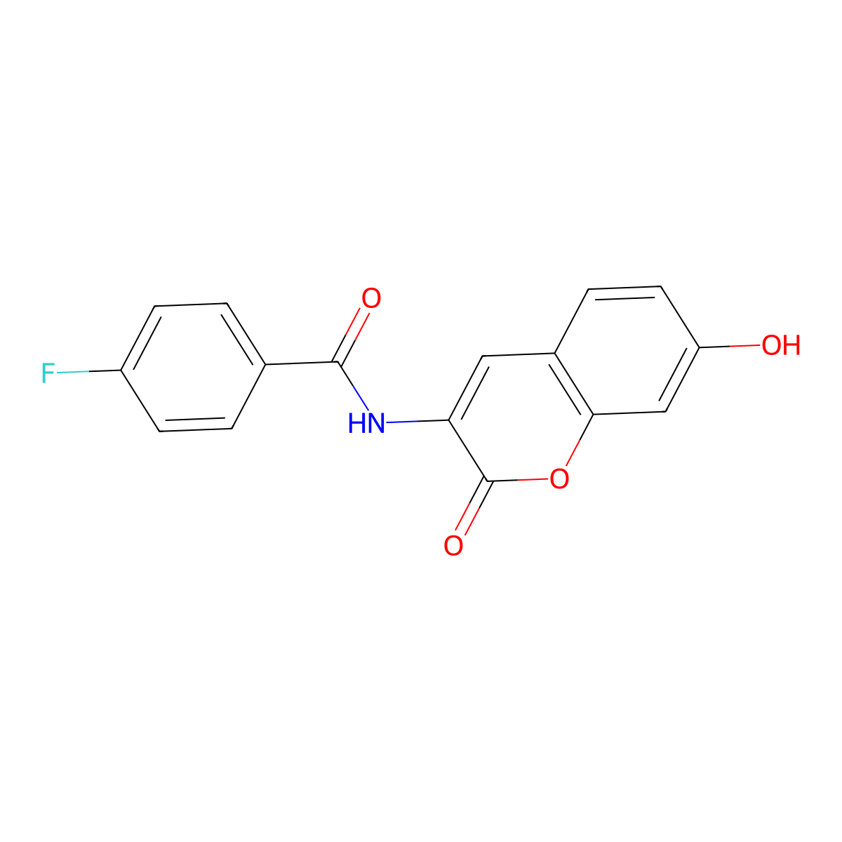 4-fluoro-N-(7-hydroxy-2-oxo-2H-chromen-3-yl)benzamide molecular structure, CAS 502915-82-4