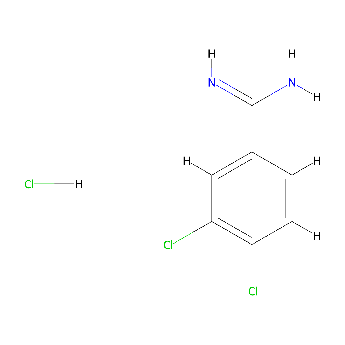 3,4-Dichlorobenzene-1-carboximidamide hydrochloride molecular structure, CAS 50292-25-6