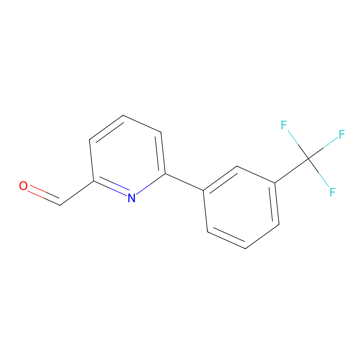 6-(3-(Trifluoromethyl)phenyl)picolinaldehyde molecular structure, CAS 502925-44-2