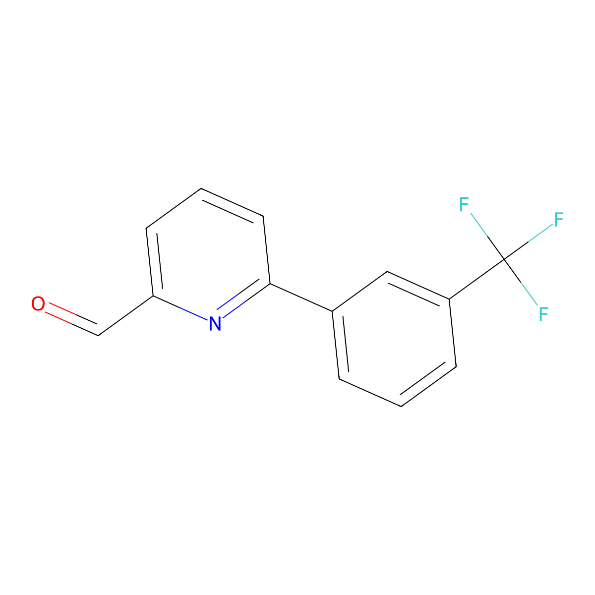 6-(3-(Trifluoromethyl)phenyl)picolinaldehyde molecular structure, CAS 502925-44-2