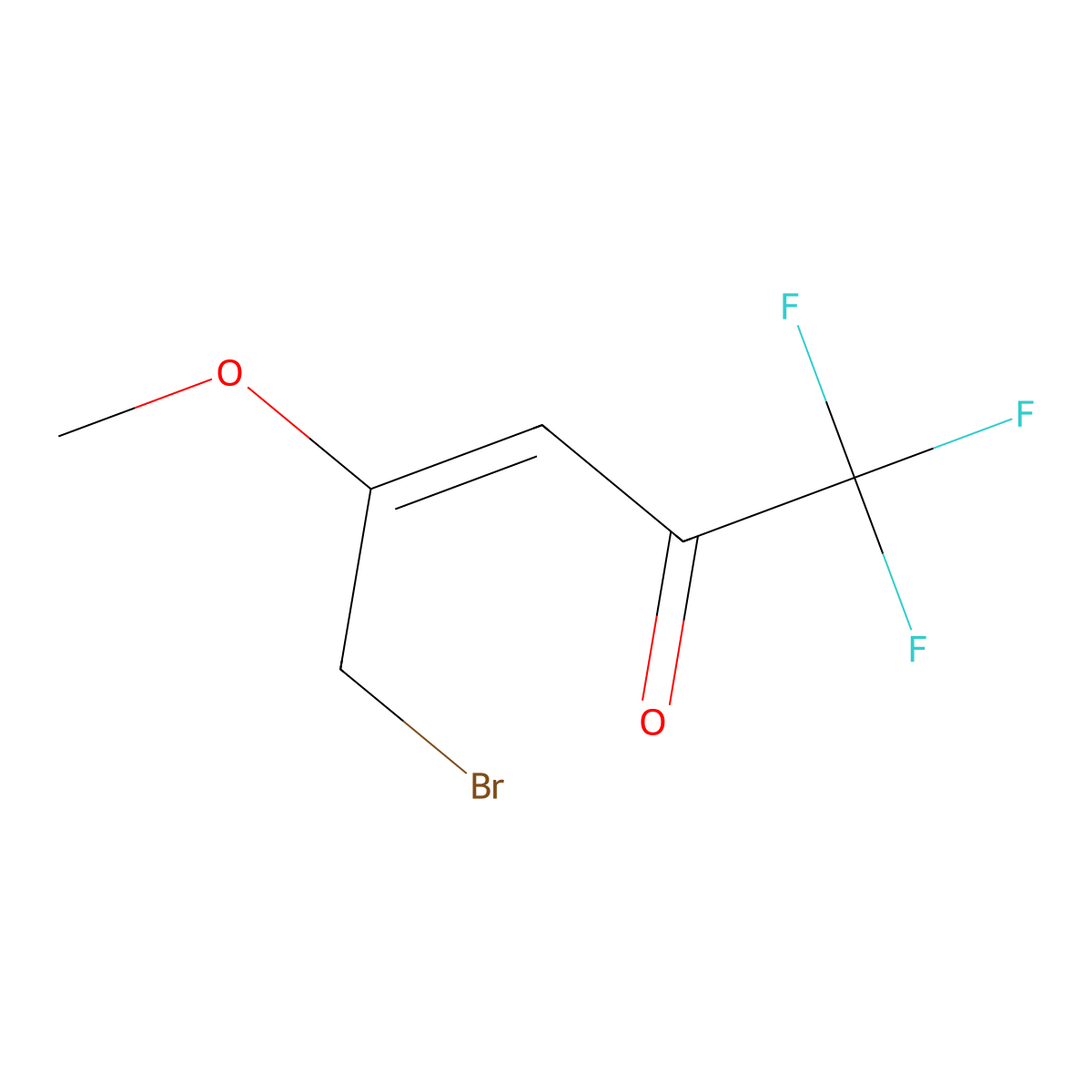 (3Z)-5-bromo-1,1,1-trifluoro-4-methoxypent-3-en-2-one molecular structure, CAS 502926-95-6