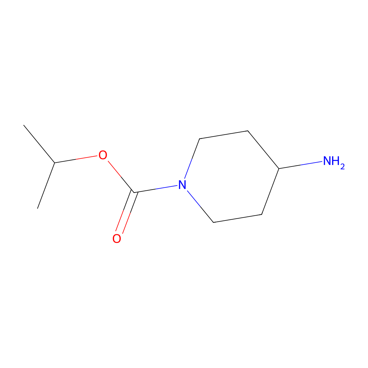 Isopropyl 4-aminopiperidine-1-carboxylate molecular structure, CAS 502931-34-2