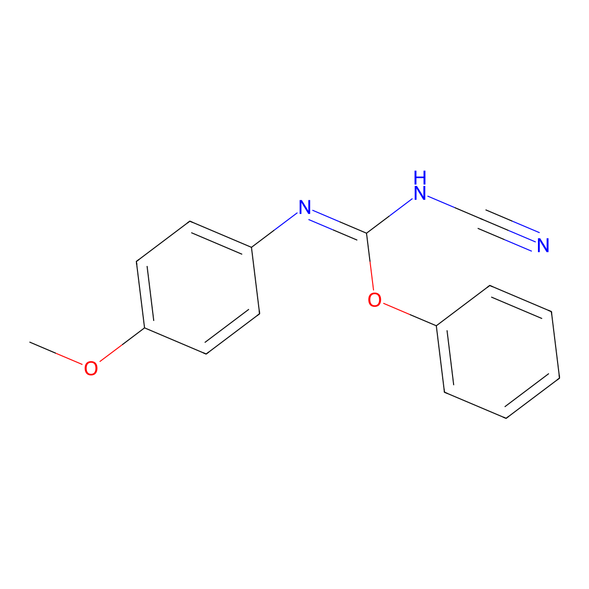 N-4-methoxyphenyl-N'-cyano-O-phenylisourea molecular structure, CAS 502933-37-1