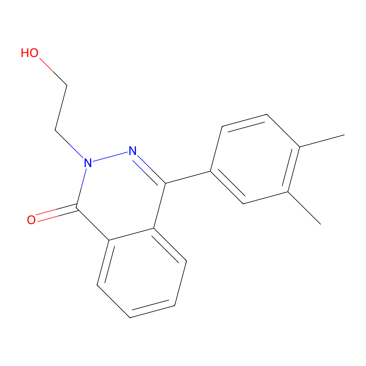 4-(3,4-Dimethylphenyl)-2-(2-hydroxyethyl)phthalazin-1-one molecular structure, CAS 502936-39-2