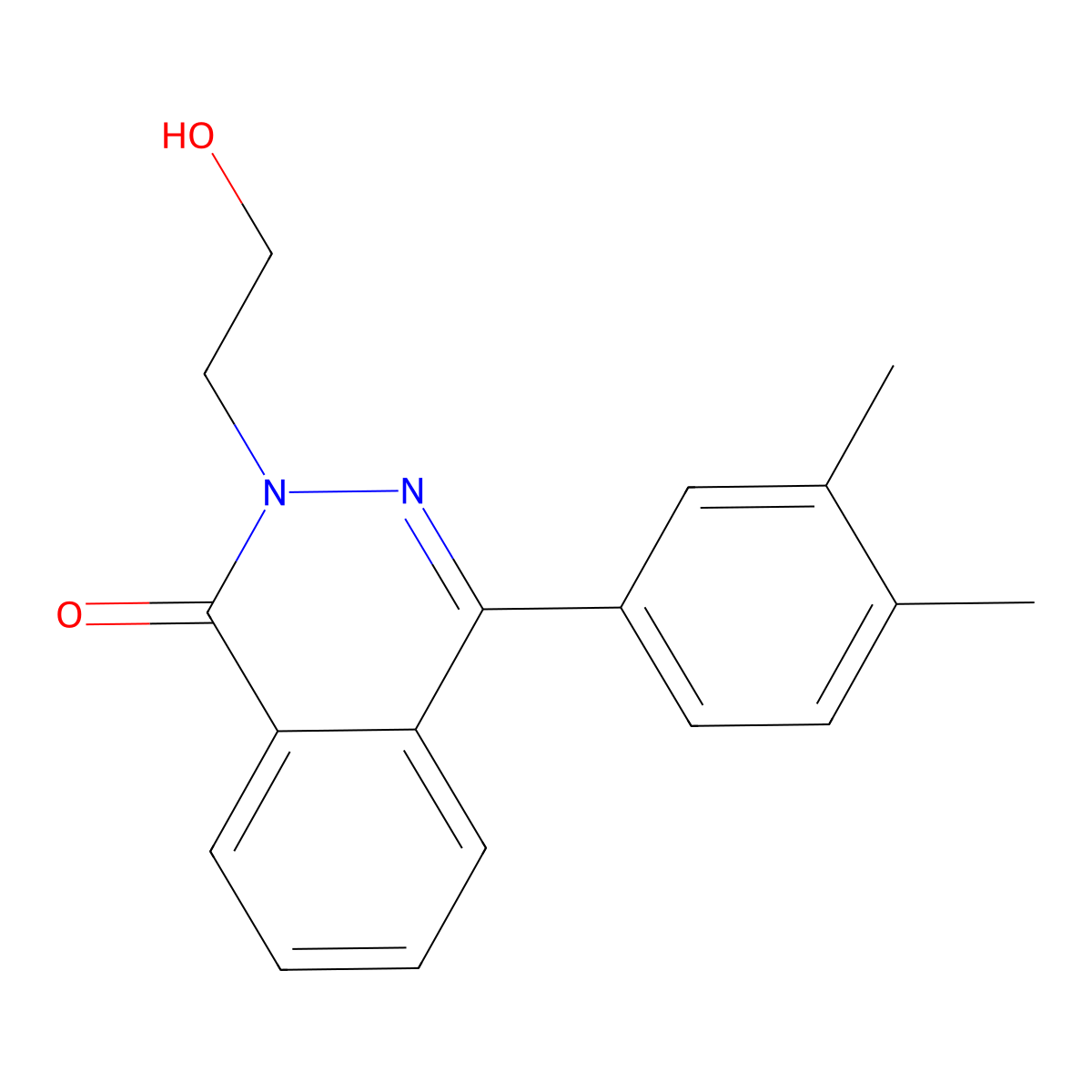 4-(3,4-Dimethylphenyl)-2-(2-hydroxyethyl)phthalazin-1-one molecular structure, CAS 502936-39-2