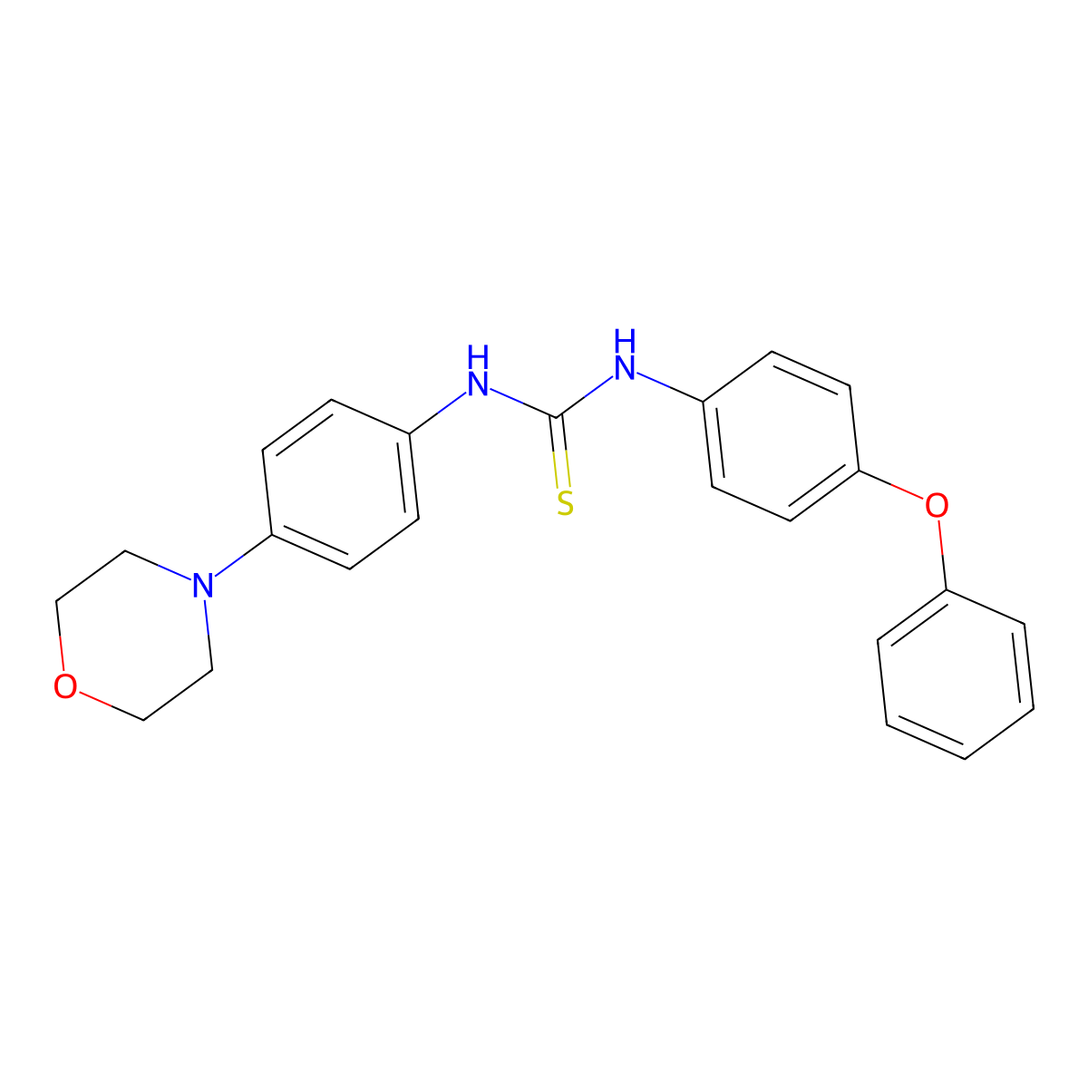 1-[4-(Morpholin-4-yl)phenyl]-3-(4-phenoxyphenyl)thiourea molecular structure, CAS 502969-19-9