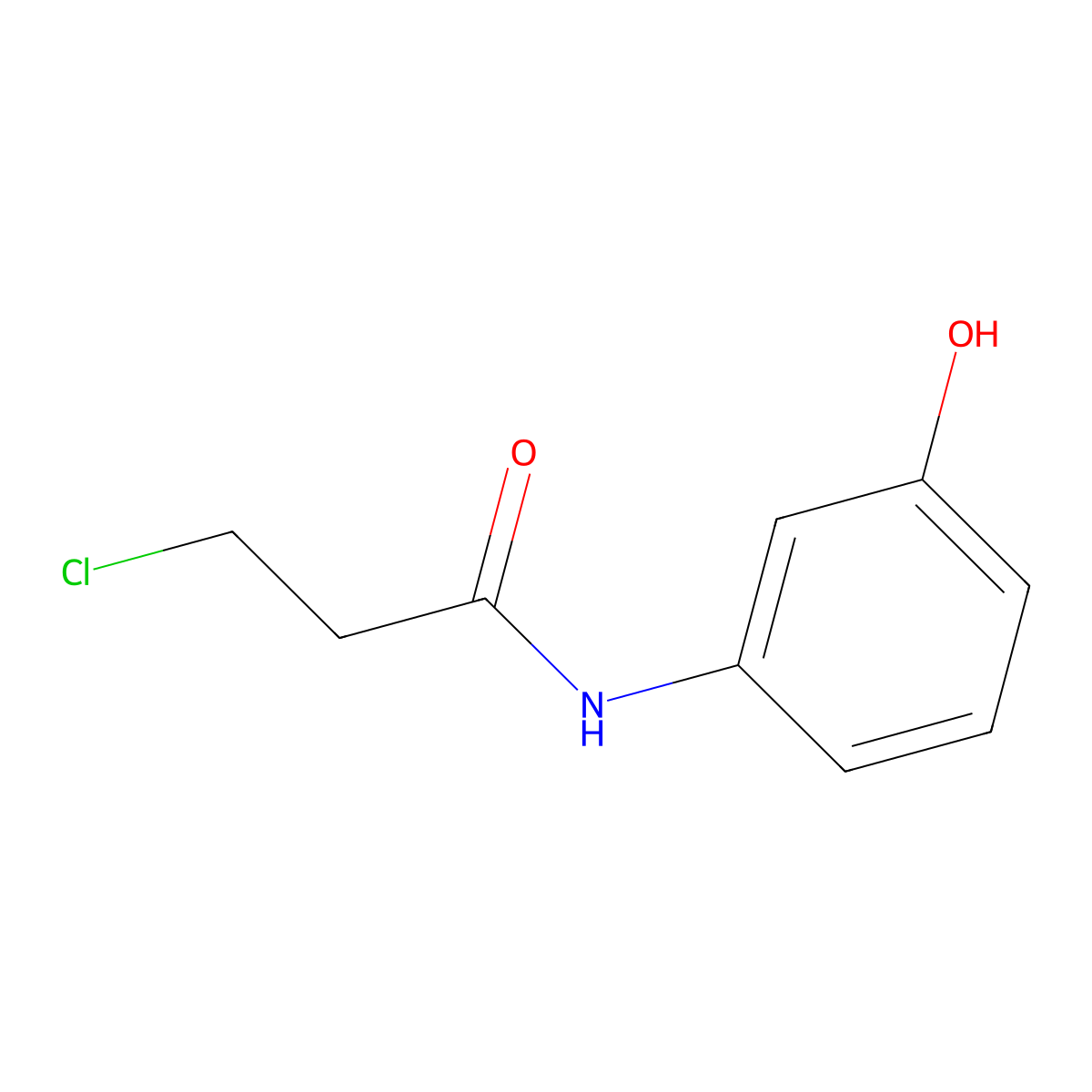3-Chloro-N-(3-hydroxyphenyl)propanamide molecular structure, CAS 50297-40-0