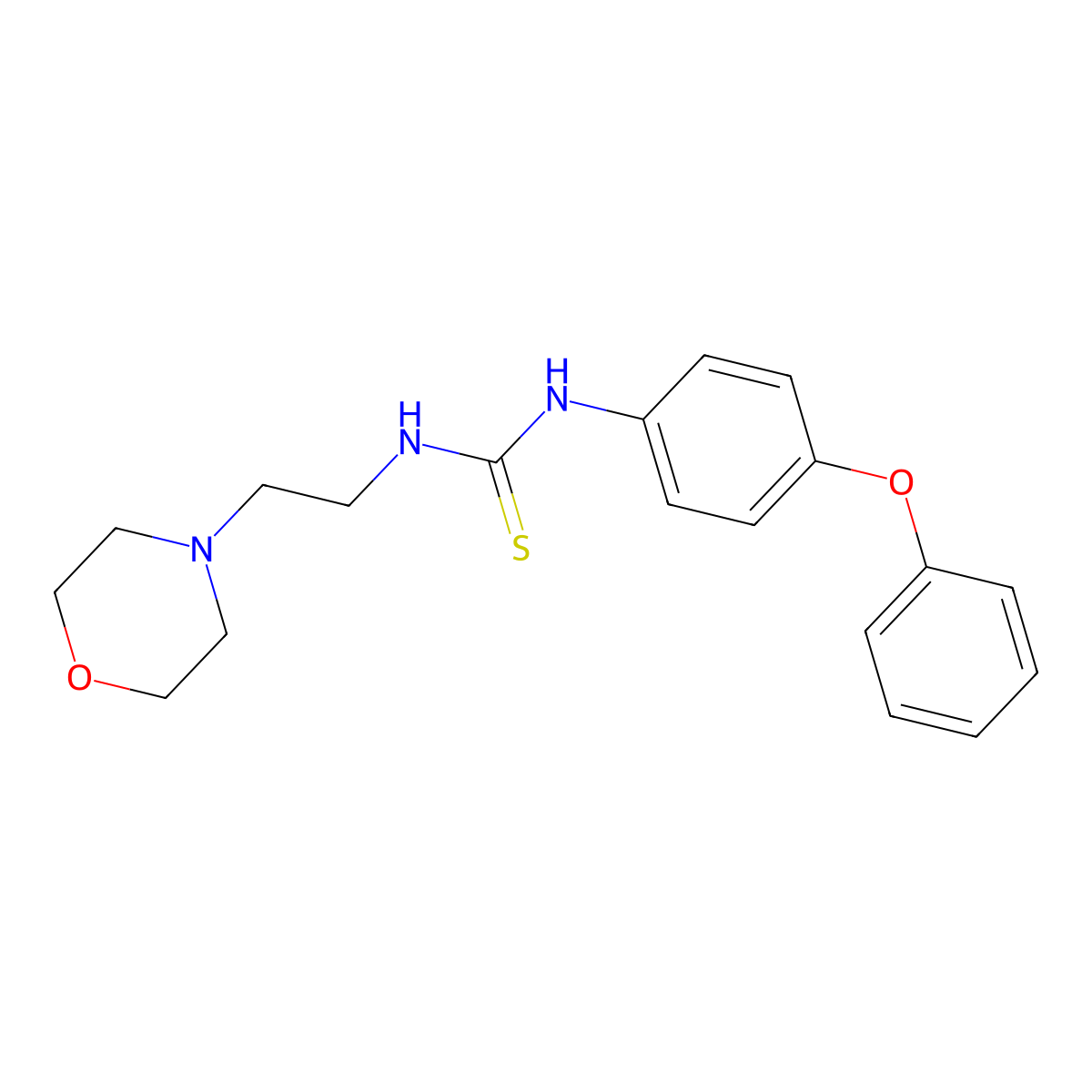 1-(2-Morpholin-4-ylethyl)-3-(4-phenoxyphenyl)thiourea molecular structure, CAS 502972-16-9
