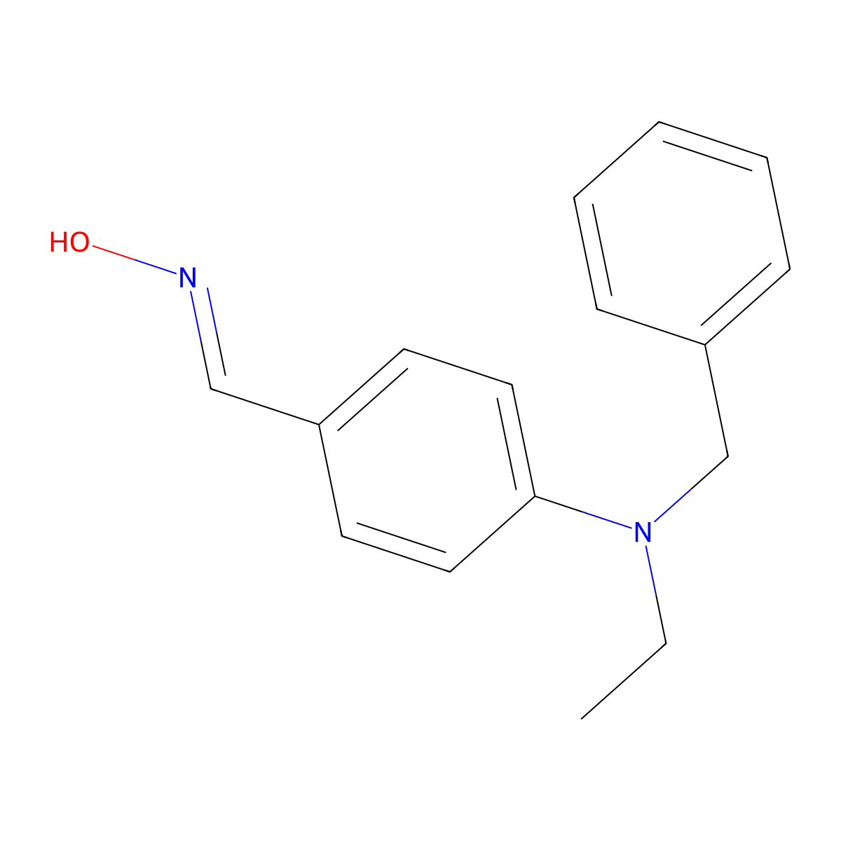 N-benzyl-N-ethyl-4-[(hydroxyimino)methyl]aniline molecular structure, CAS 502976-20-7