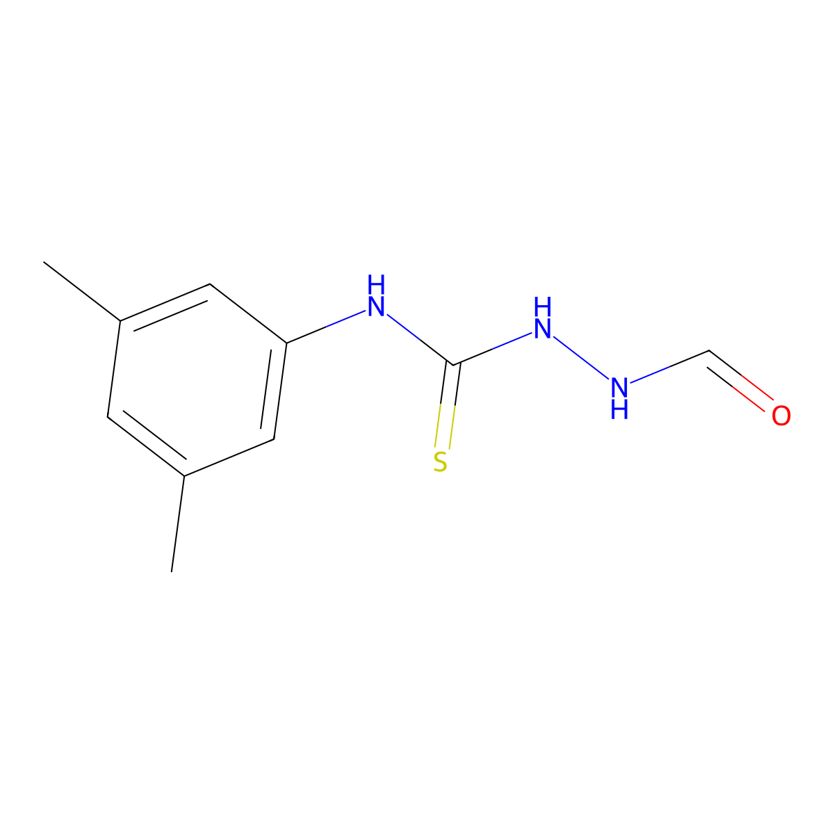 N-(3,5-dimethylphenyl)-2-formylhydrazinecarbothioamide molecular structure, CAS 502977-69-7