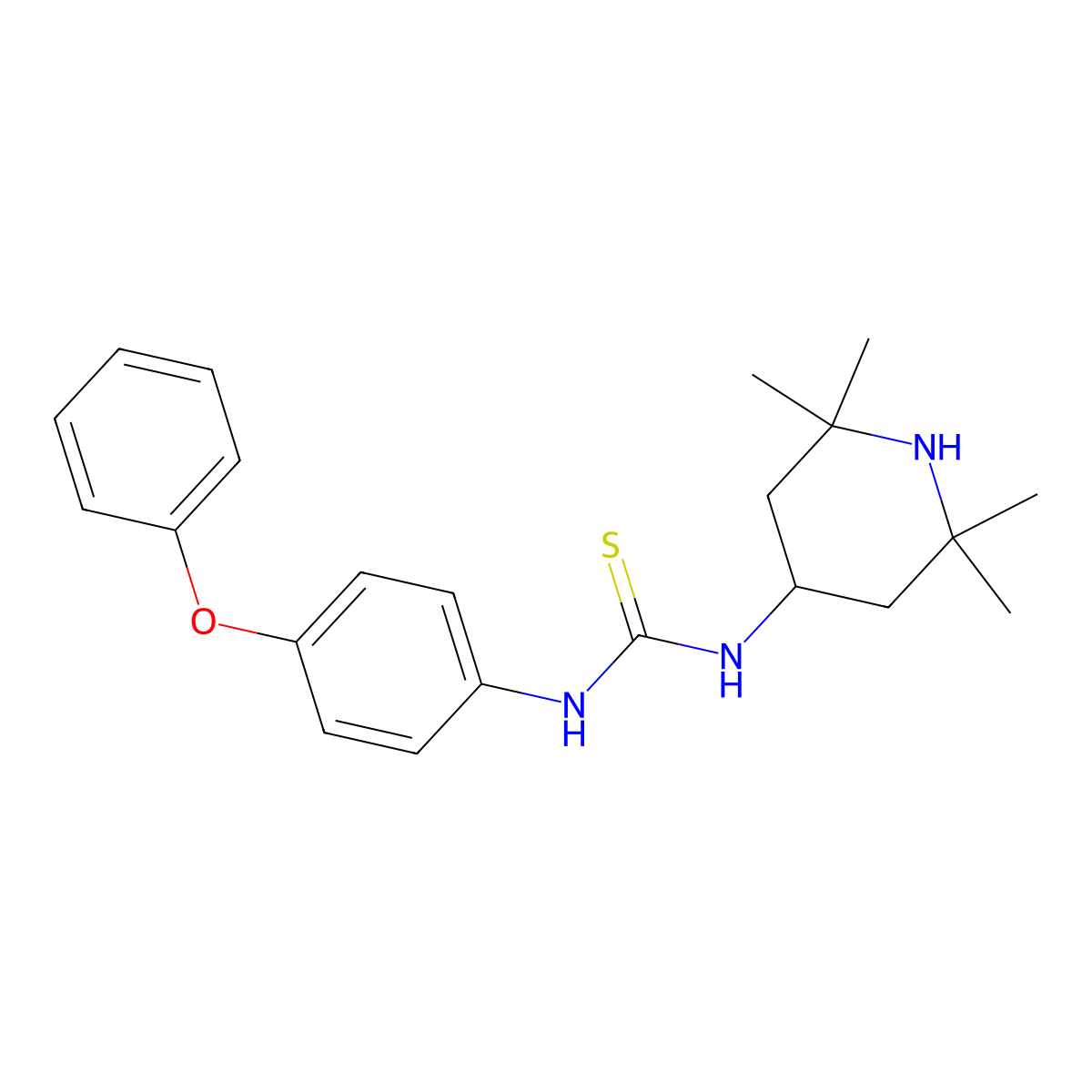 1-(4-Phenoxyphenyl)-3-(2,2,6,6-tetramethylpiperidin-4-yl)thiourea molecular structure, CAS 502987-39-5
