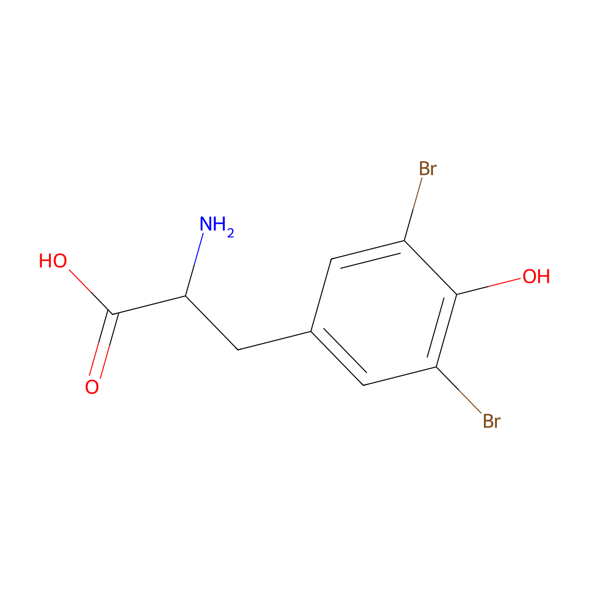 3,5-Dibromo-D-tyrosine molecular structure, CAS 50299-42-8