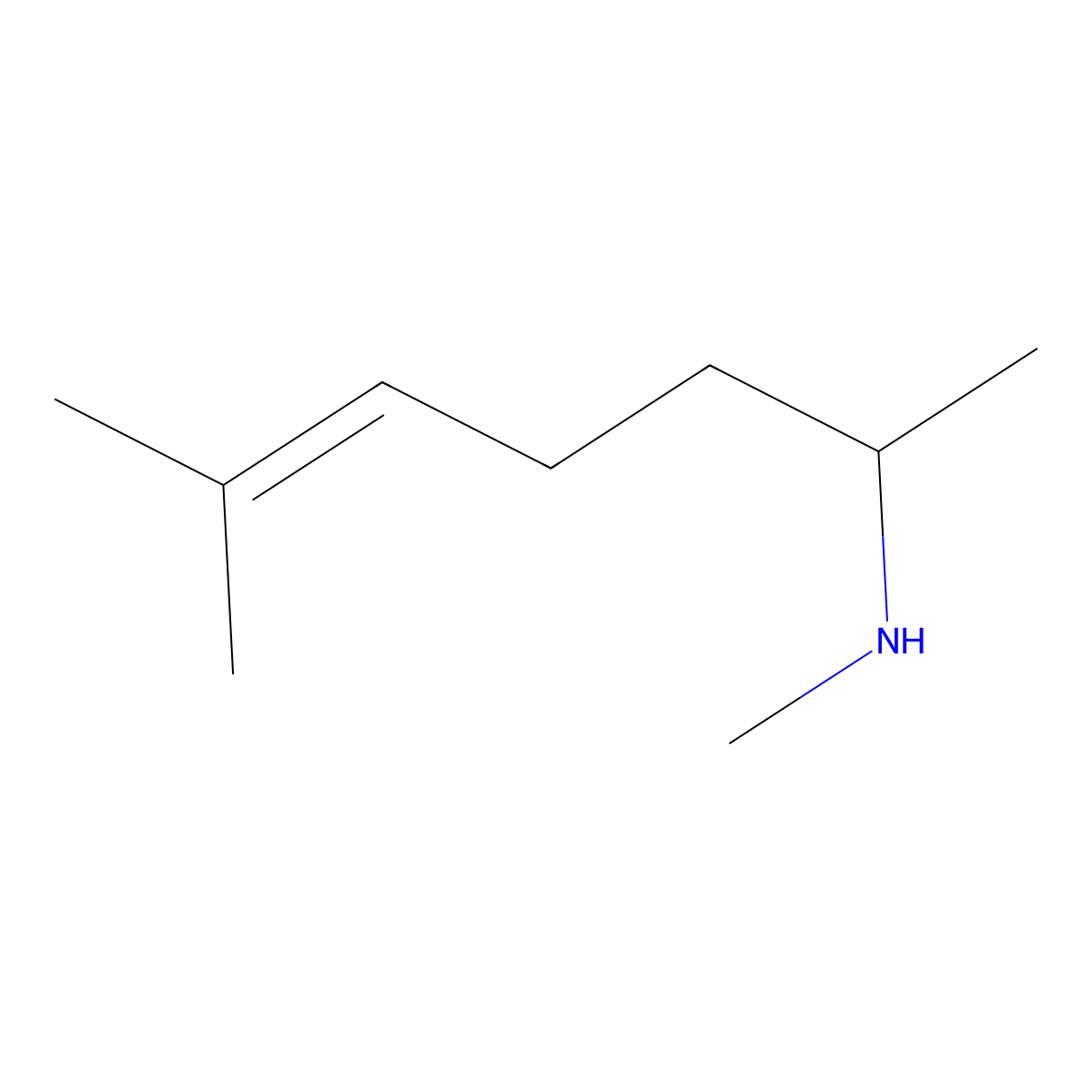 Isometheptene molecular structure, CAS 503-01-5