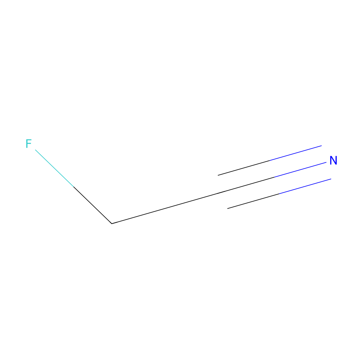 Acetonitrile, fluoro- molecular structure, CAS 503-20-8