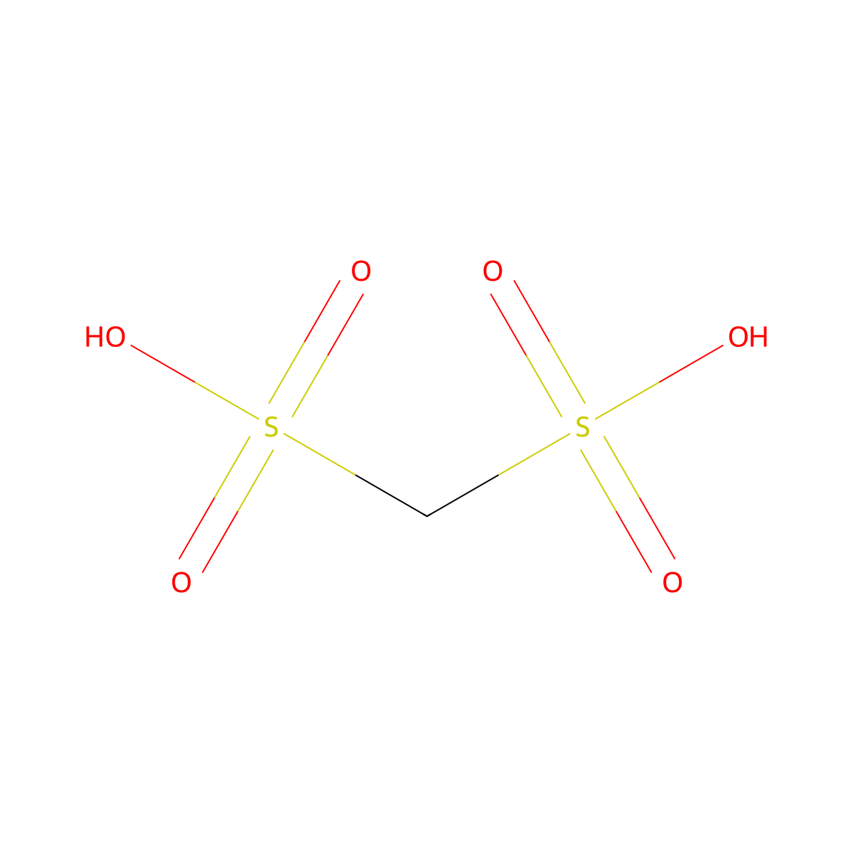 Methanedisulfonic acid molecular structure, CAS 503-40-2
