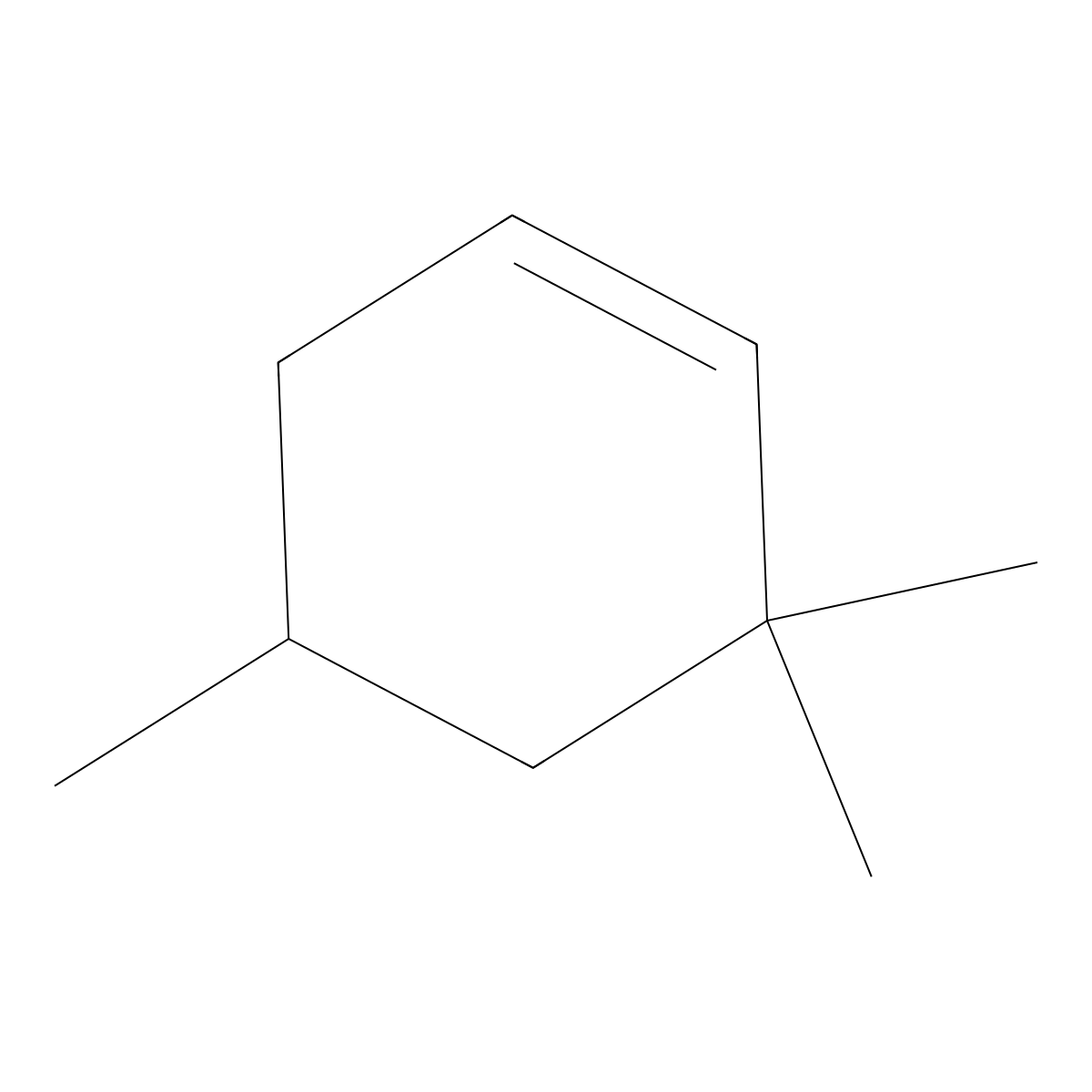 3,3,5-Trimethylcyclohexene molecular structure, CAS 503-45-7