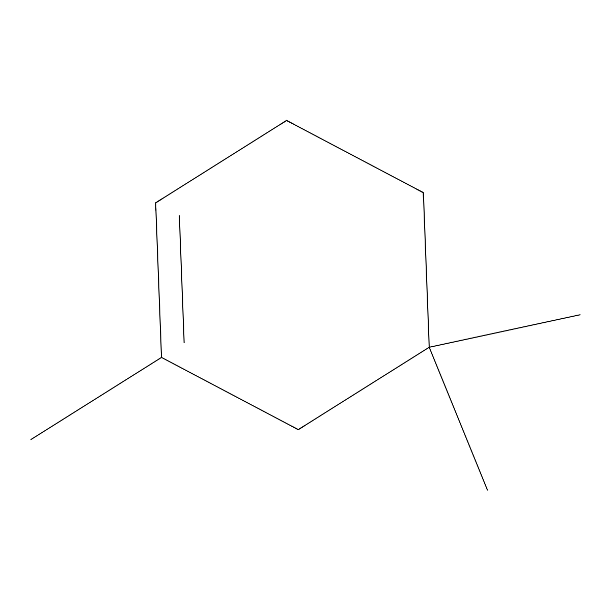 Cyclohexene, trimethyl- molecular structure, CAS 503-46-8