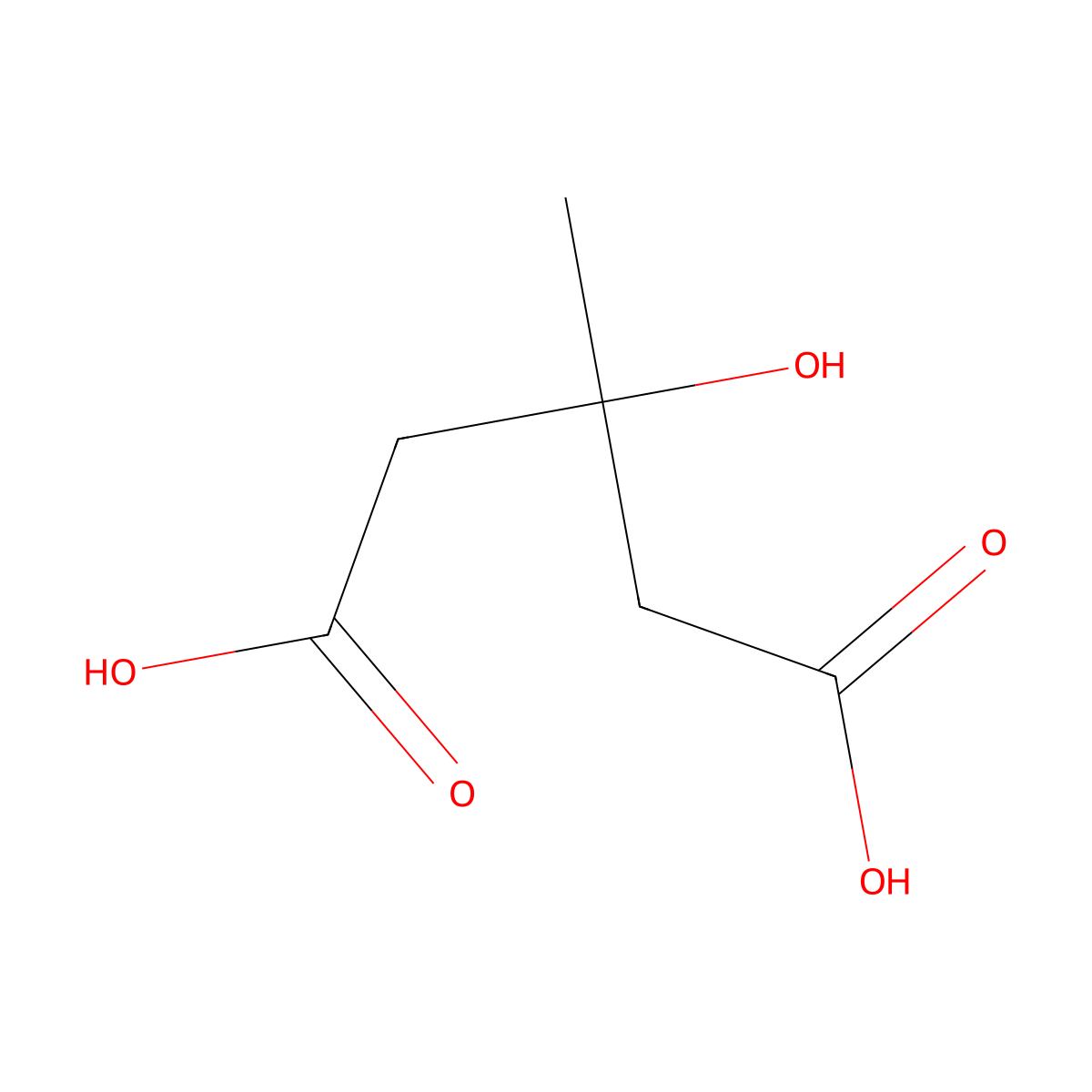 3-Hydroxy-3-methylglutaric acid molecular structure, CAS 503-49-1