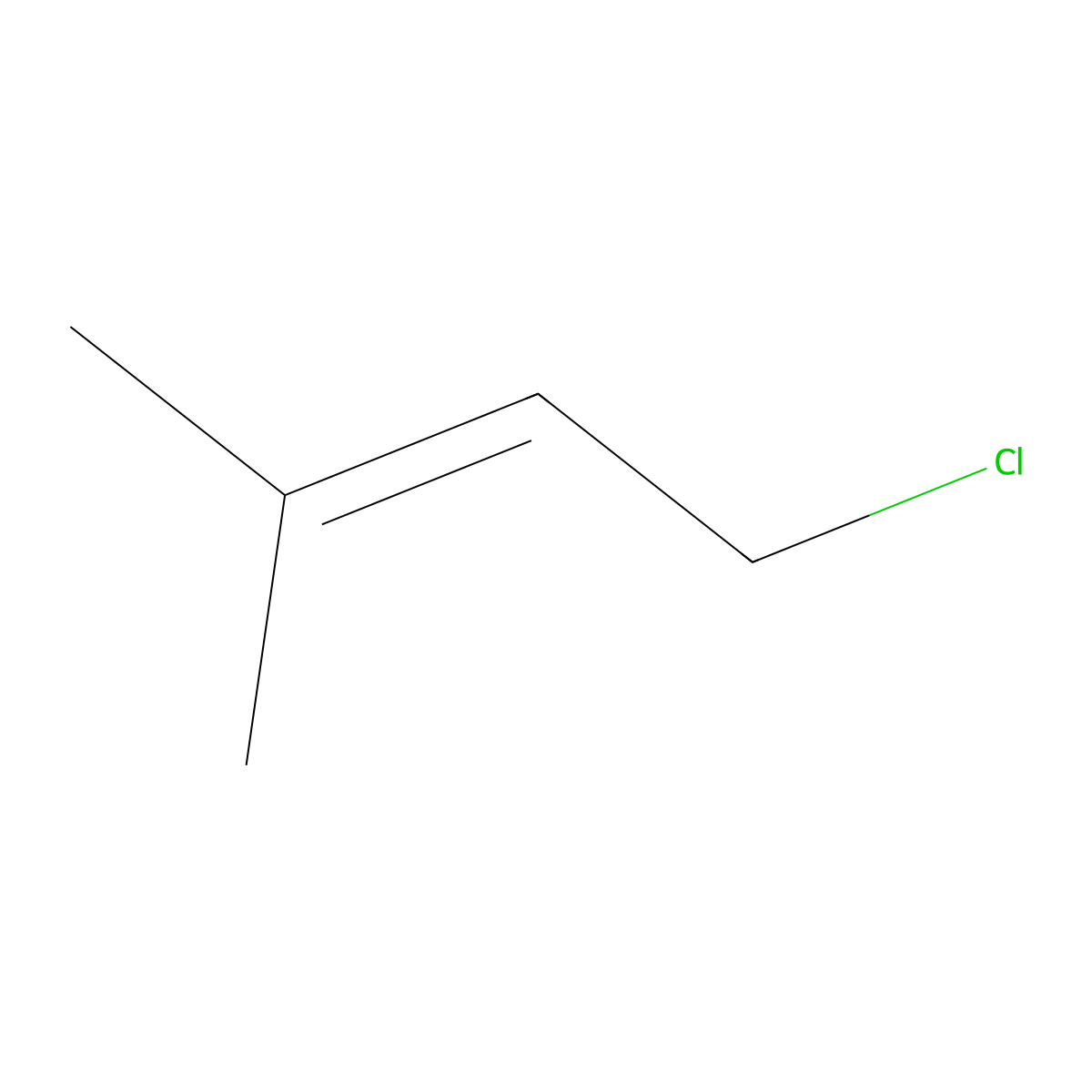 1-Chloro-3-methyl-2-butene molecular structure, CAS 503-60-6