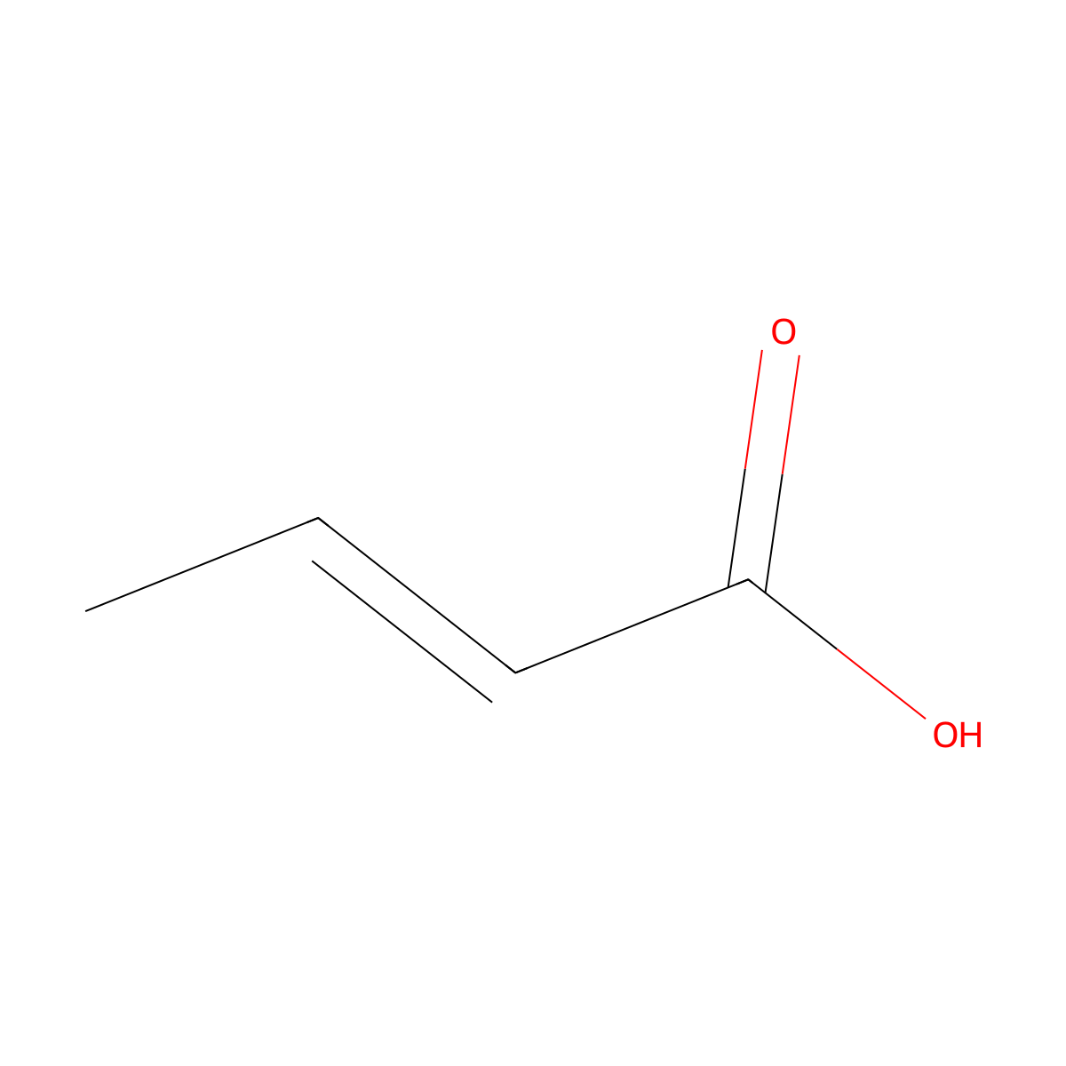 2-Butenoic acid molecular structure, CAS 503-64-0