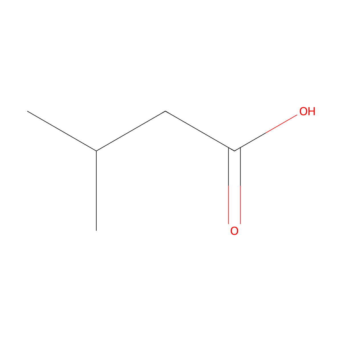 Isovaleric Acid molecular structure, CAS 503-74-2