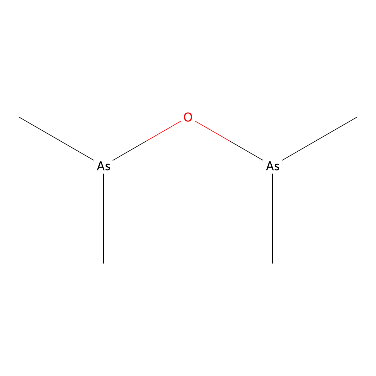 Arsinous acid, As,As-dimethyl-, anhydride molecular structure, CAS 503-80-0