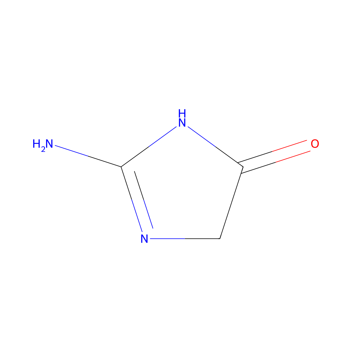 2-Amino-3,5-dihydro-4H-imidazol-4-one molecular structure, CAS 503-86-6