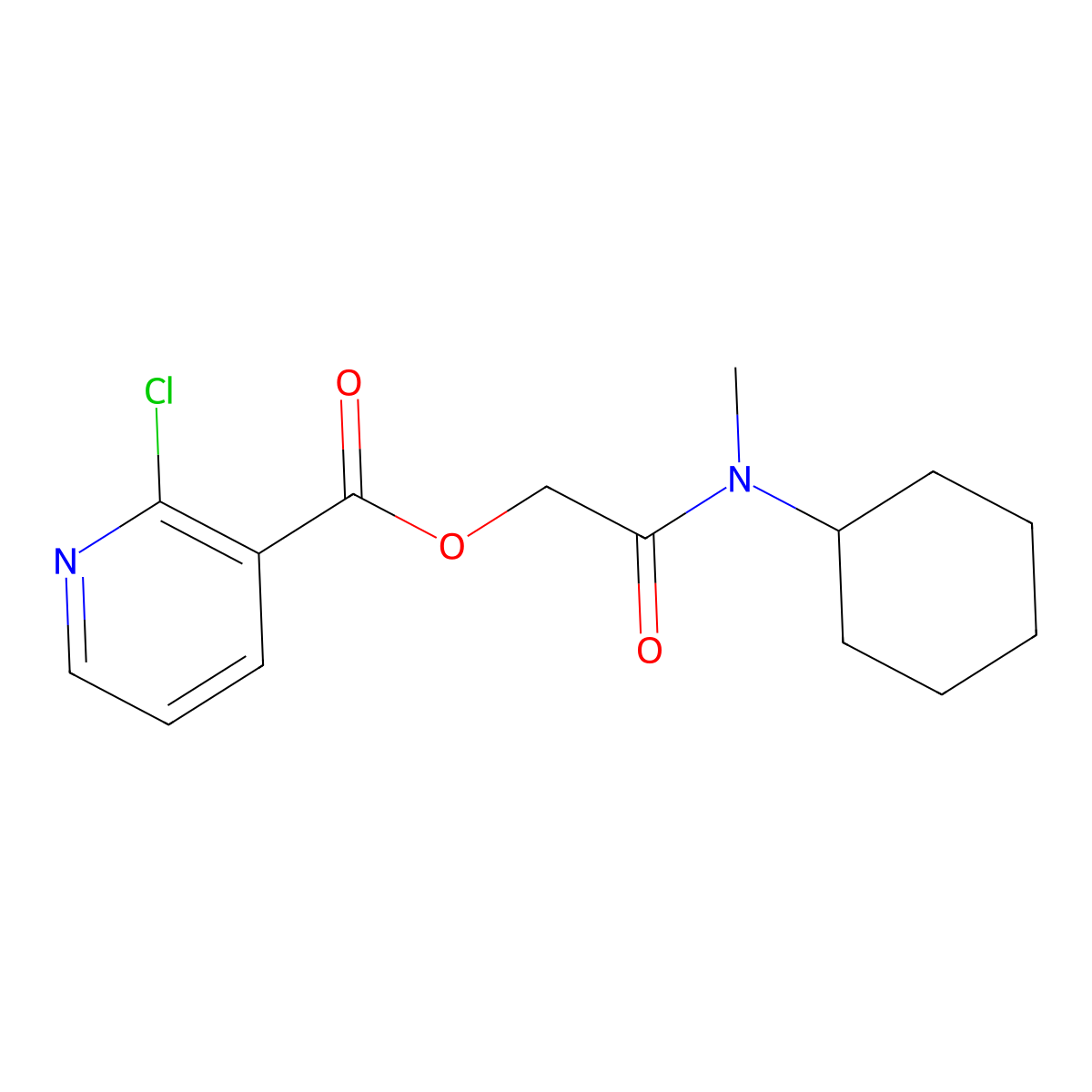 [Cyclohexyl(methyl)carbamoyl]methyl 2-chloropyridine-3-carboxylate molecular structure, CAS 503000-03-1