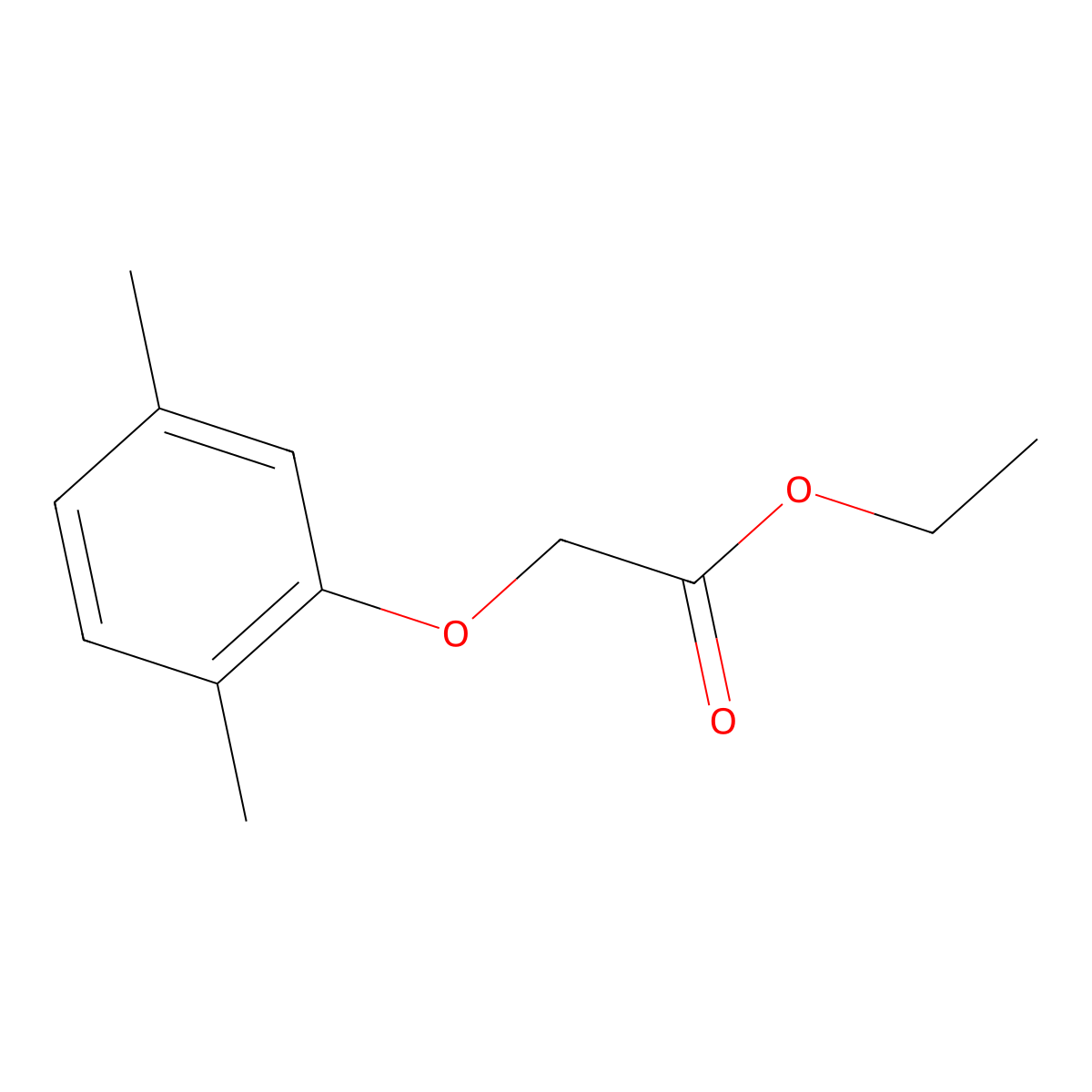 Ethyl 2,5-dimethylphenoxyacetate molecular structure, CAS 503002-99-1