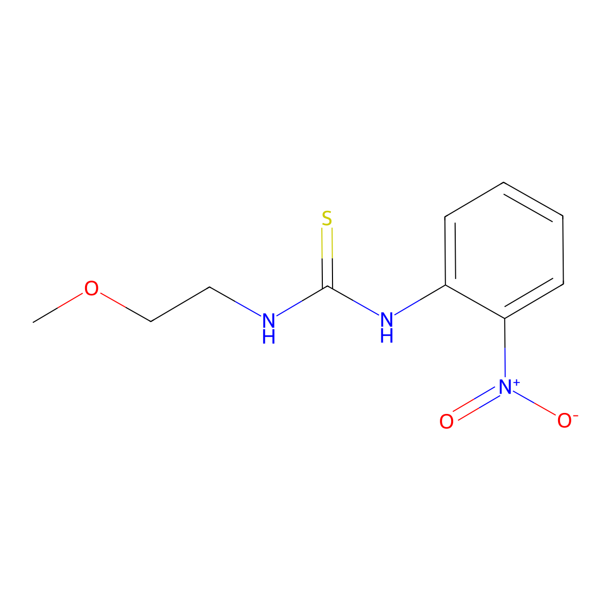 1-(2-Methoxyethyl)-3-(2-nitrophenyl)thiourea molecular structure, CAS 503014-42-4