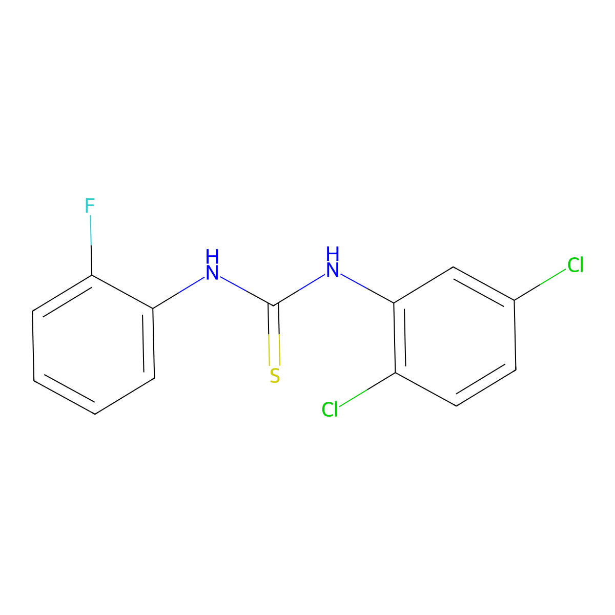 1-(2,5-Dichlorophenyl)-3-(2-fluorophenyl)thiourea molecular structure, CAS 503017-40-1