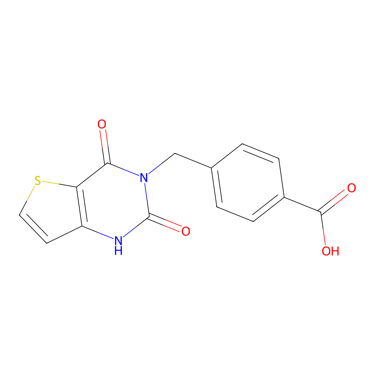 4-[(2,4-dioxo-1,4-dihydrothieno[3,2-d]pyrimidin-3(2H)-yl)methyl]benzoic acid molecular structure, CAS 503040-18-4