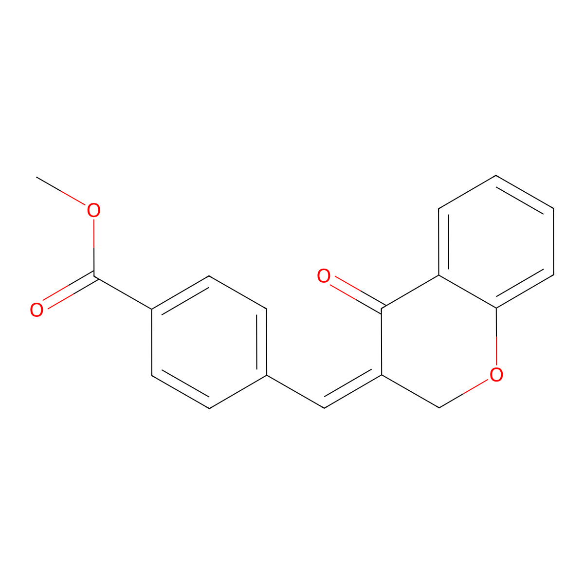 Methyl (E)-4-((4-oxochroman-3-ylidene)methyl)benzoate molecular structure, CAS 503040-22-0
