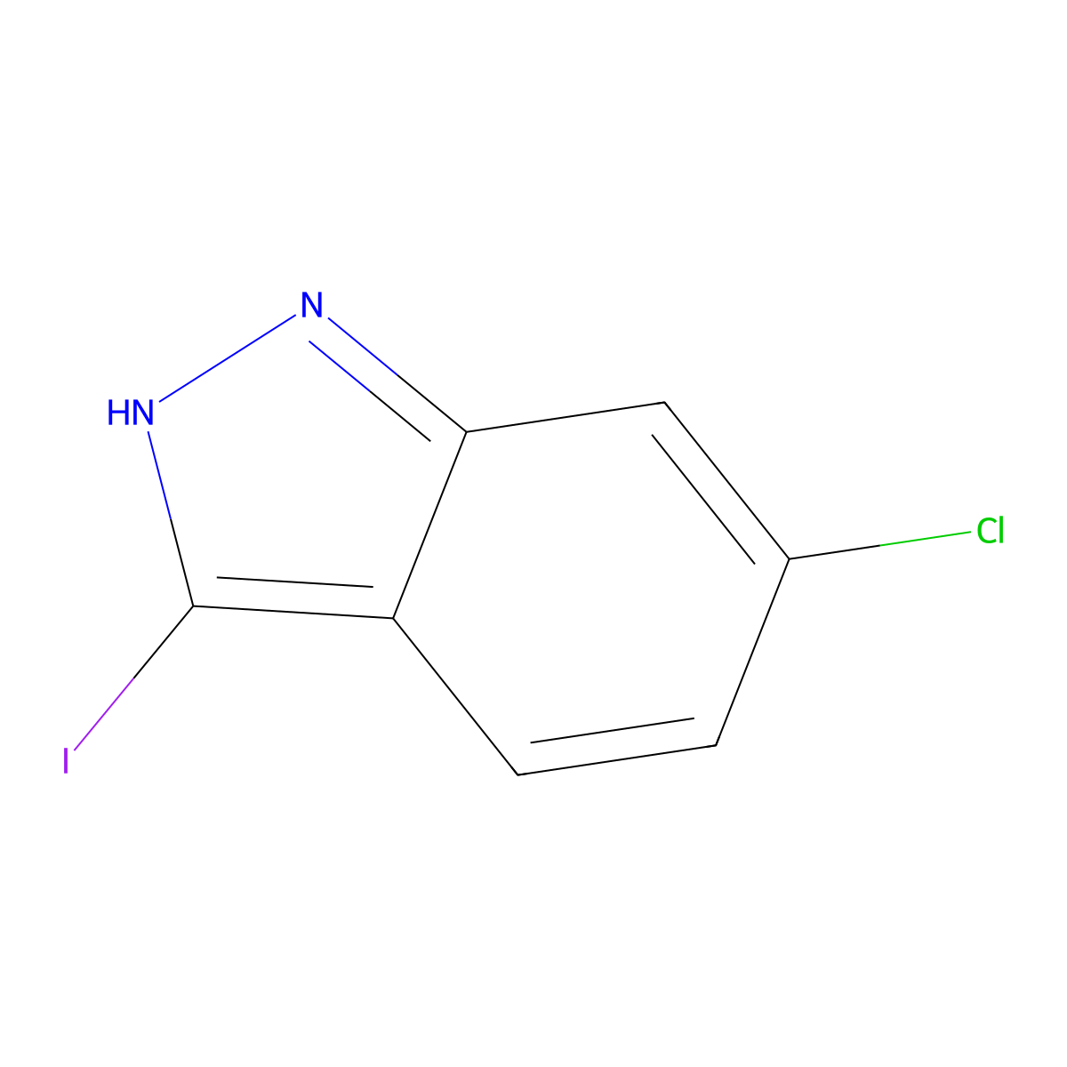 6-chloro-3-iodo-1H-indazole molecular structure, CAS 503045-59-8