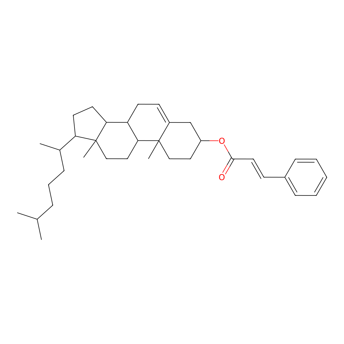 Cholesteryl cinnamate molecular structure, CAS 50305-81-2