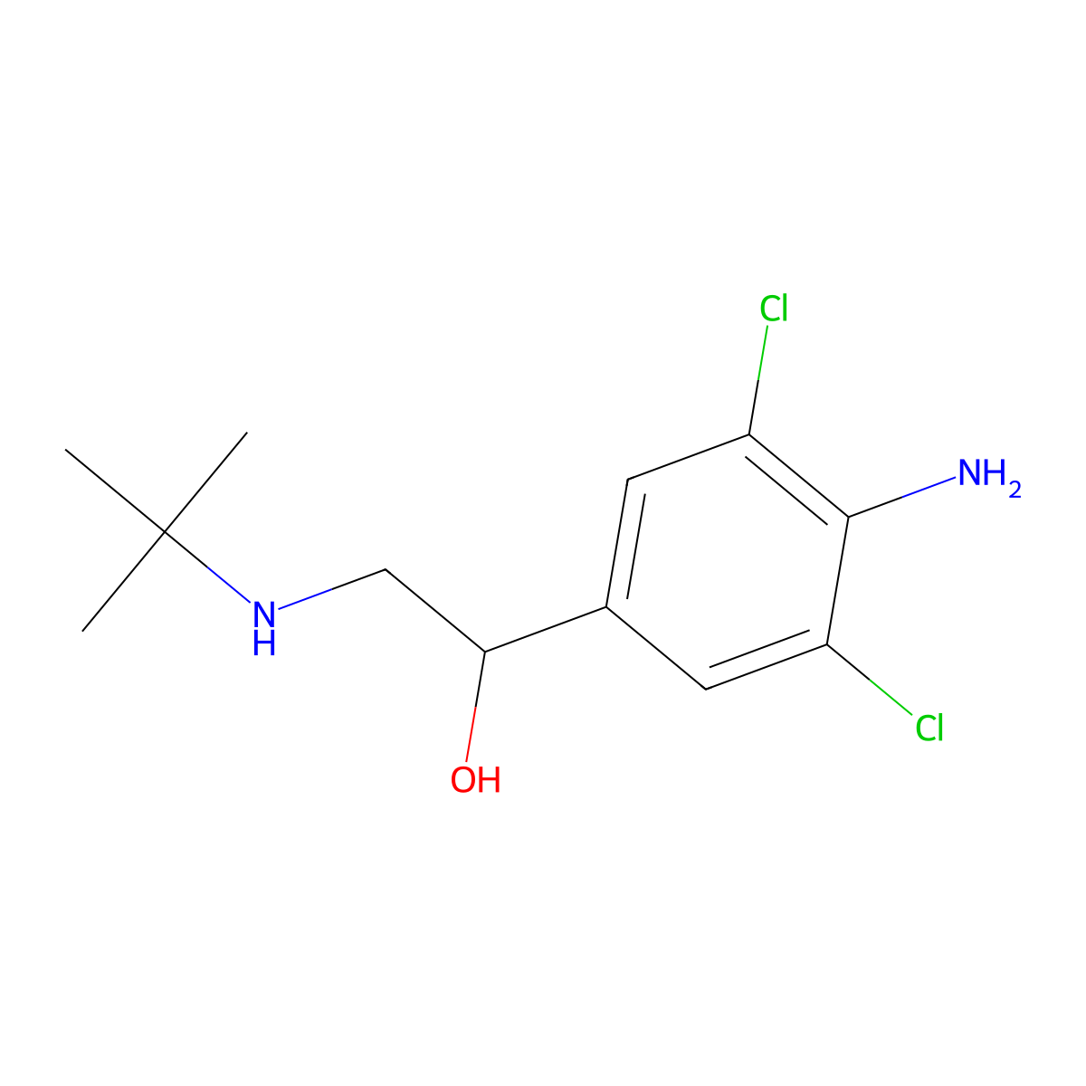 (R)-Clenbuterol molecular structure, CAS 50306-03-1